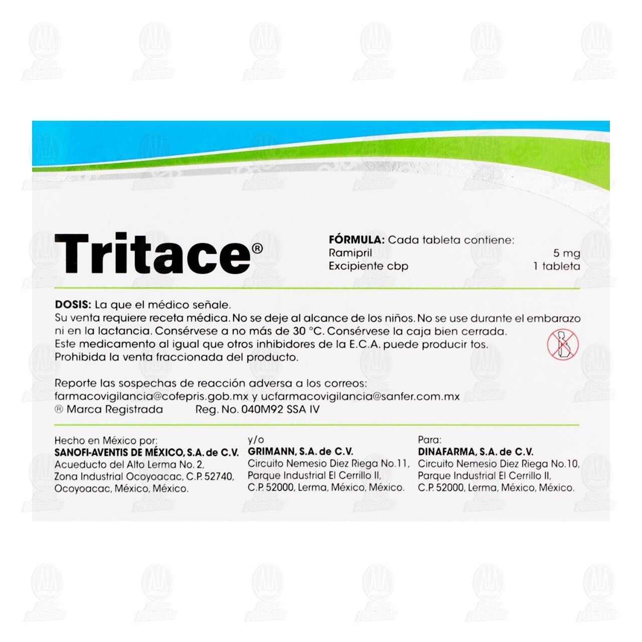 Tritace 5 mg, 32 Tabletas. image number 2
