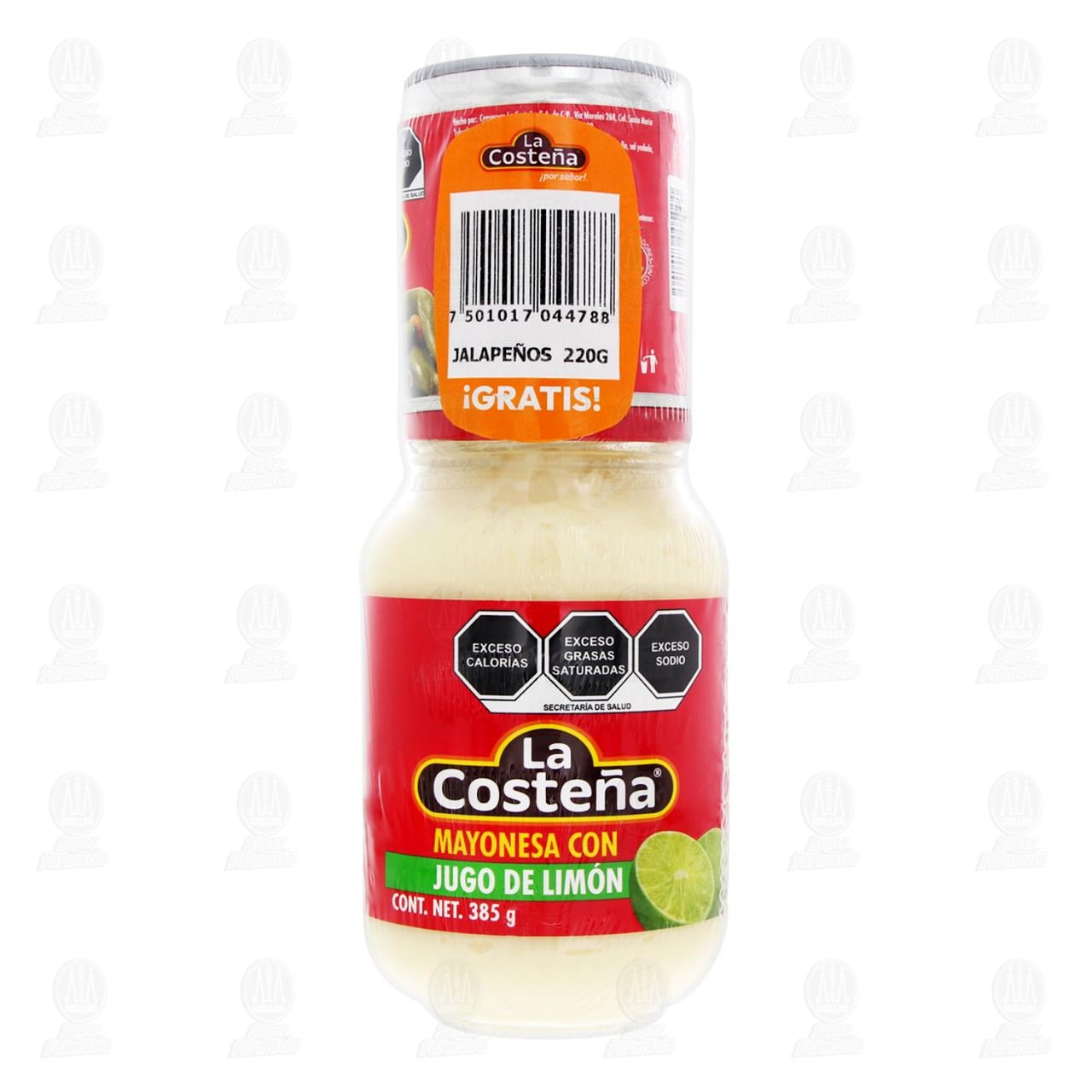 Pack Mayonesa La Coste&ntilde;a con Jugo de Lim&oacute;n 385 gr + Jalape&ntilde;os Enteros La Coste&ntilde;a 220 gr, 2 pzas. image number 1