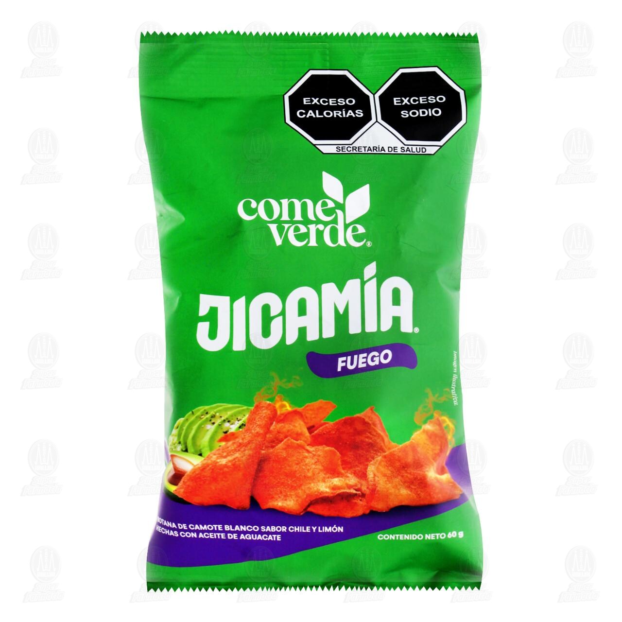 Botana Come Verde Jicam&iacute;a Fuego, 60 gr. image number 0