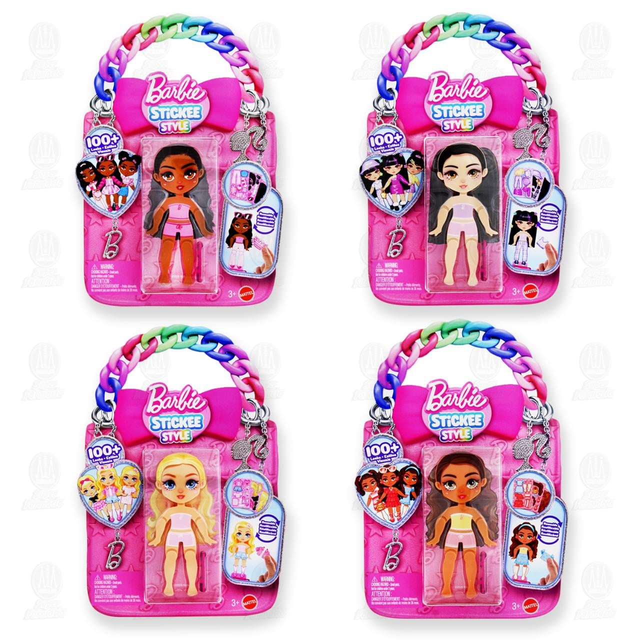Mu&ntilde;eca Barbie Stickee Style con Soporte Varios Modelos, 1 pz. image number 2