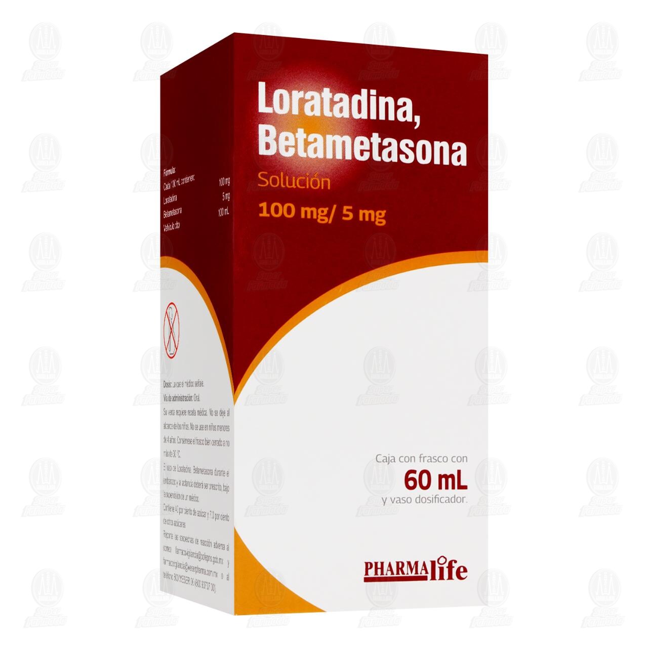 Loratadina, Betametasona Soluci&oacute;n 100mg/5mg, 60 ml Pharmalife. image number 0