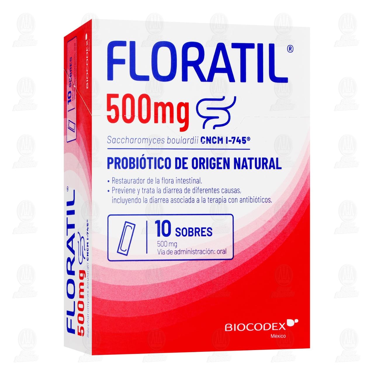 Floratil 500 mg, 10 Sobres.