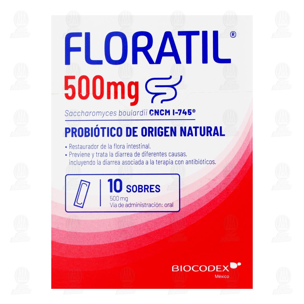 Floratil 500 mg, 10 Sobres. image number 1
