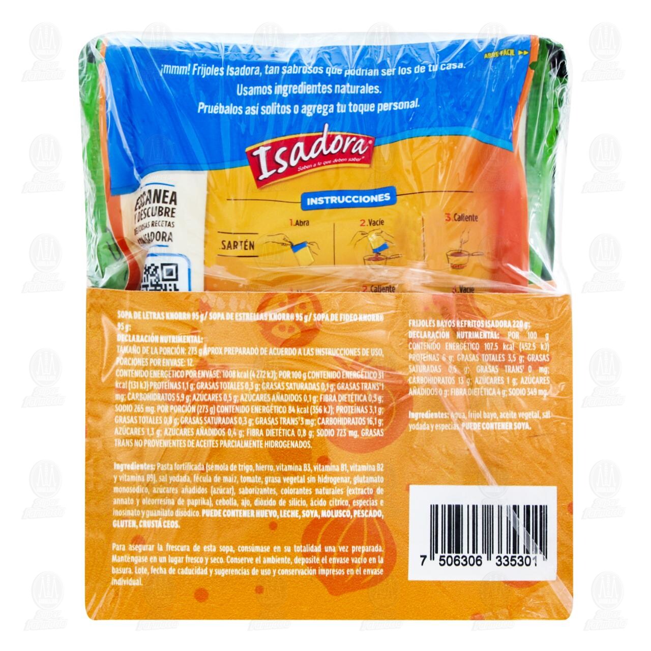 Pack Sopa Knorr 3 Sobres + Frijoles Gratis Isadora, 4 pzas. image number 2