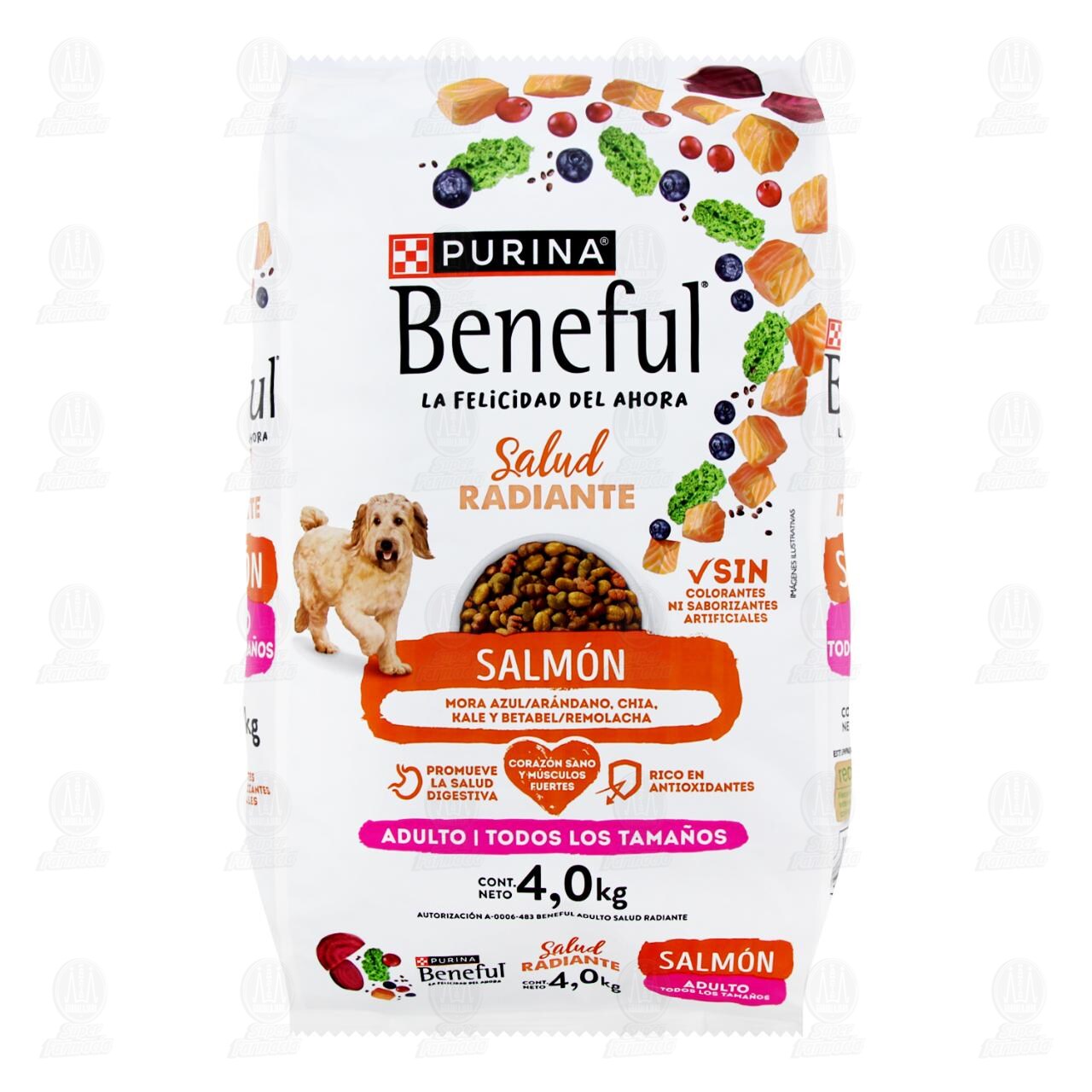 Croquetas Purina Beneful Salud Radiante Salm&oacute;n para Perros Adultos de Todos los Tama&ntilde;os, 4 kg.