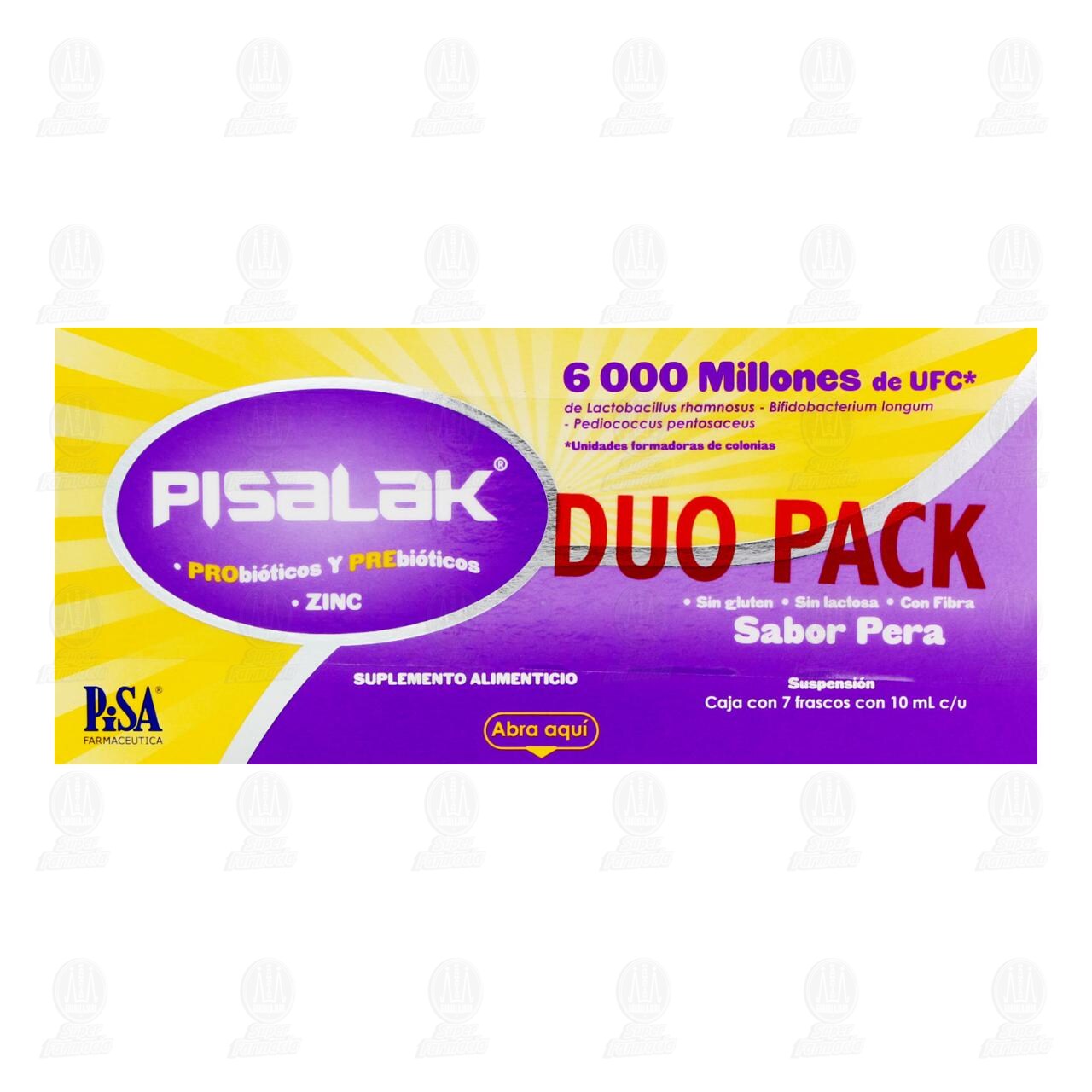 Pack Pisalak 6 Billones Sabor Pera, 2 Cajas de 7 Frascos c/u. image number 1