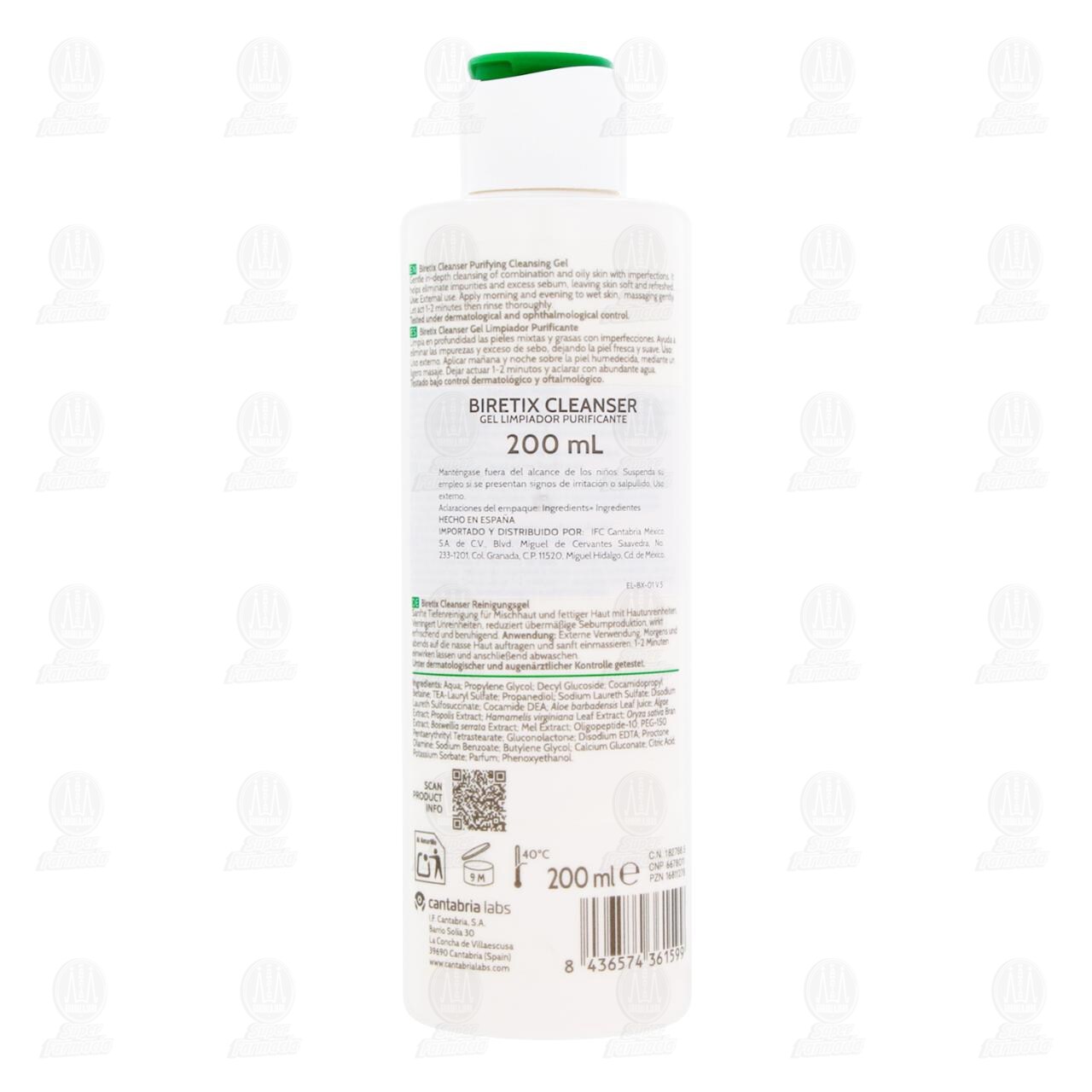 Biretix Gel Limpiador Purificante Cleanser, 200 ml. image number 2