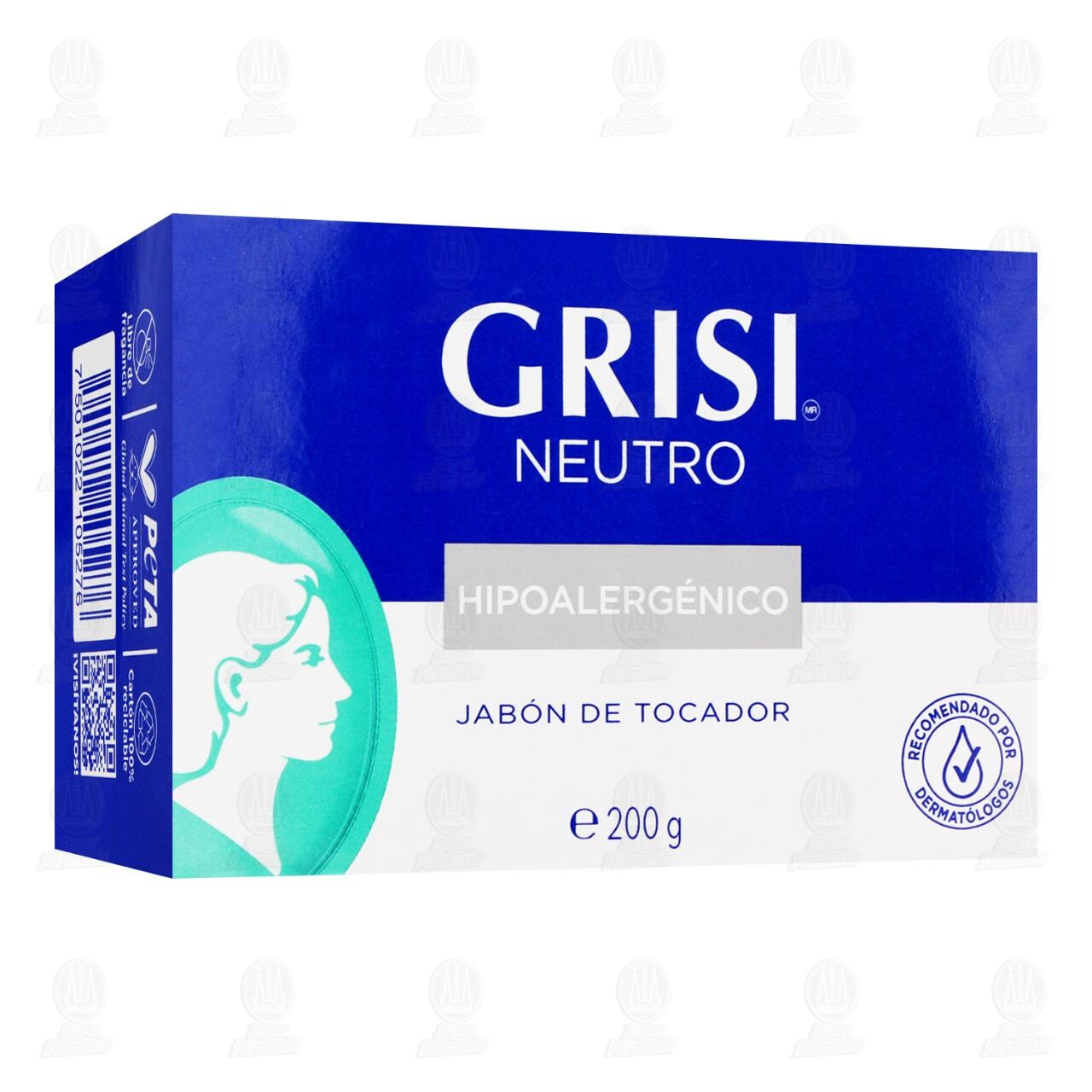 Jab&oacute;n Neutro Grisi Hipoalerg&eacute;nico, 200 gr. image number 0