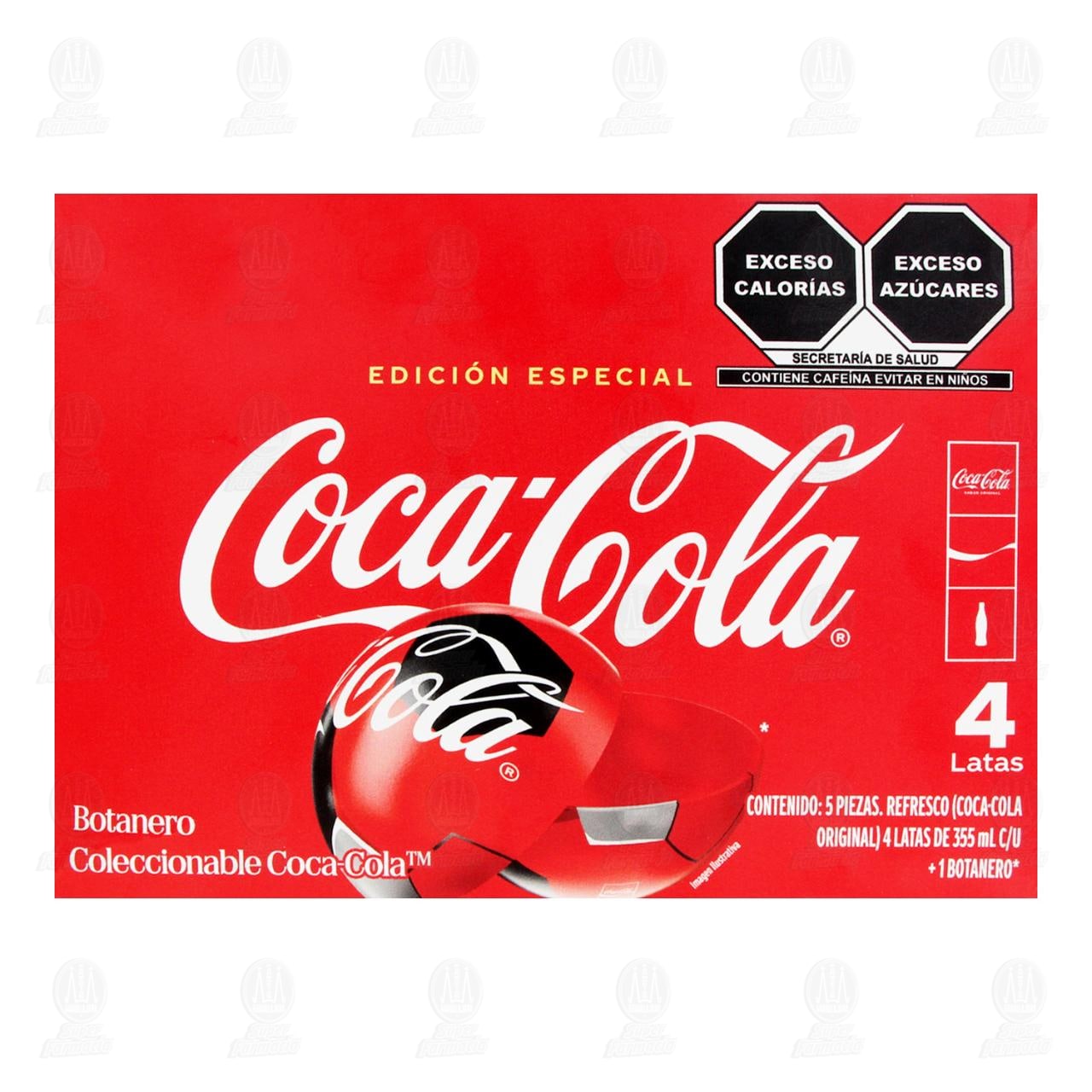 Pack Coca-Cola Original con Botanero Coleccionable, 5 pzas. image number 1