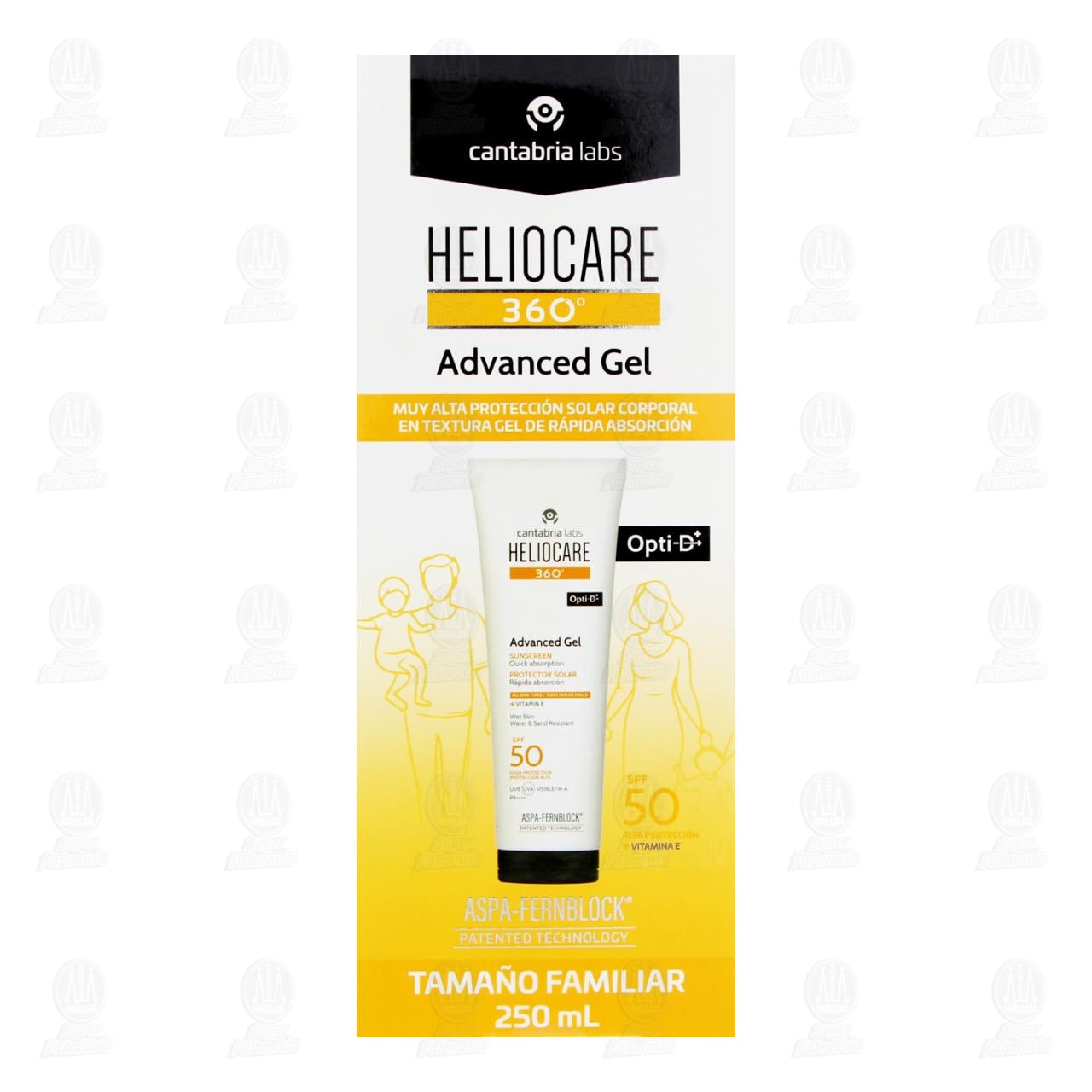 Heliocare 360&deg; Advanced Gel SPF 50, 250 ml. image number 1