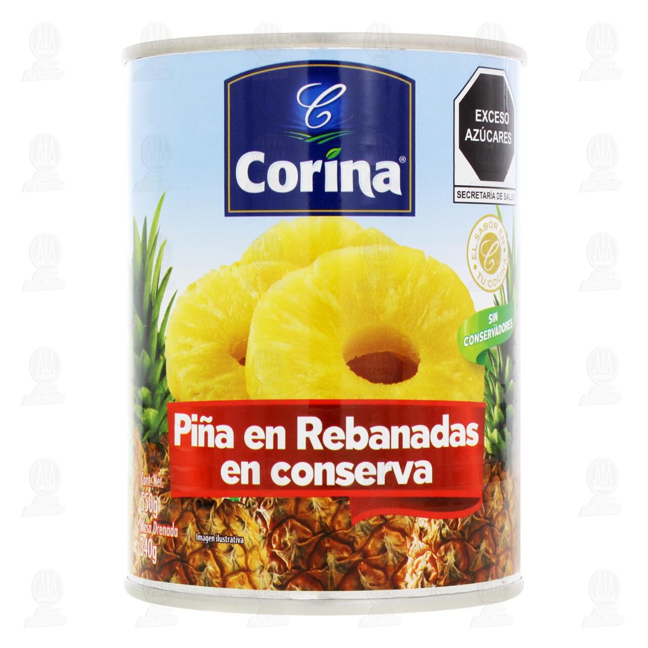 Pi&ntilde;a en Rebanadas Corina en Conserva, 550 gr. image number 1