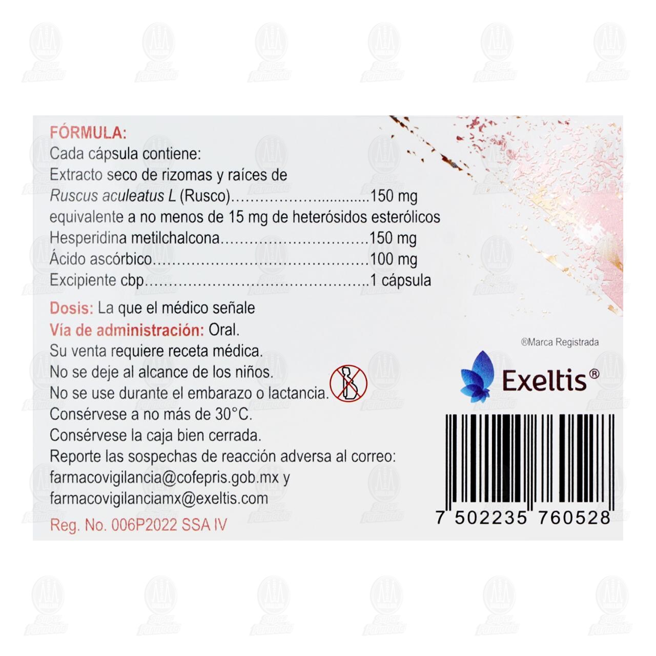 Rusela 150mg/150mg/100mg, 30 C&aacute;psulas. image number 2