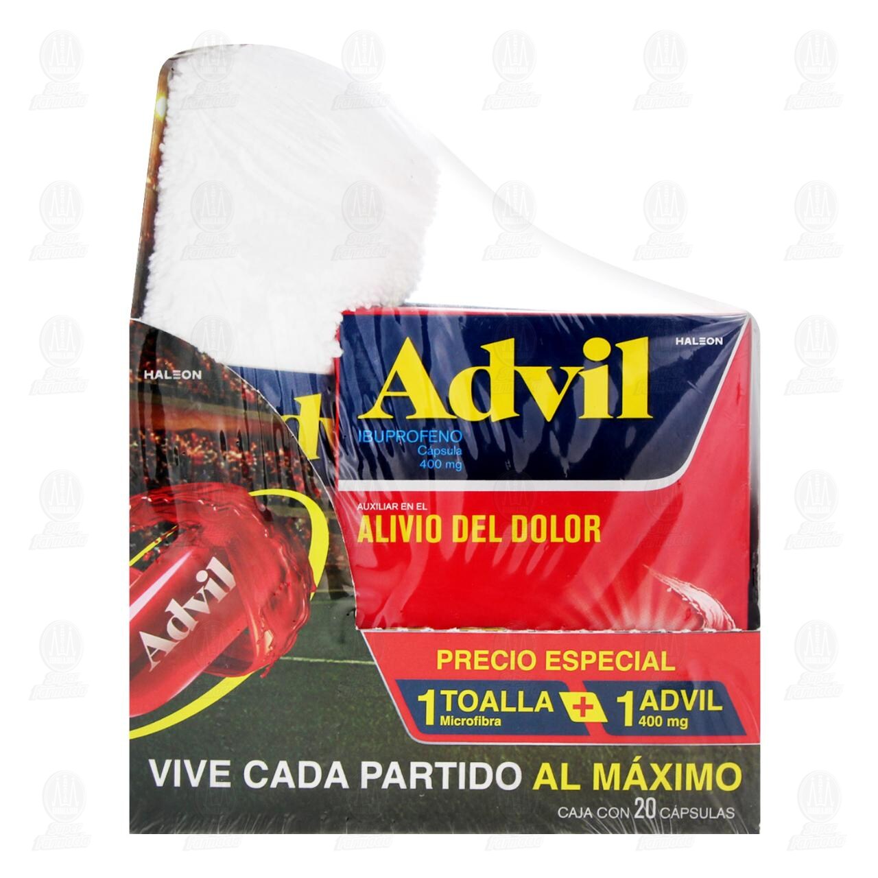 Pack Advil 400 mg + Toalla Microfibra, 2 pzas. image number 1