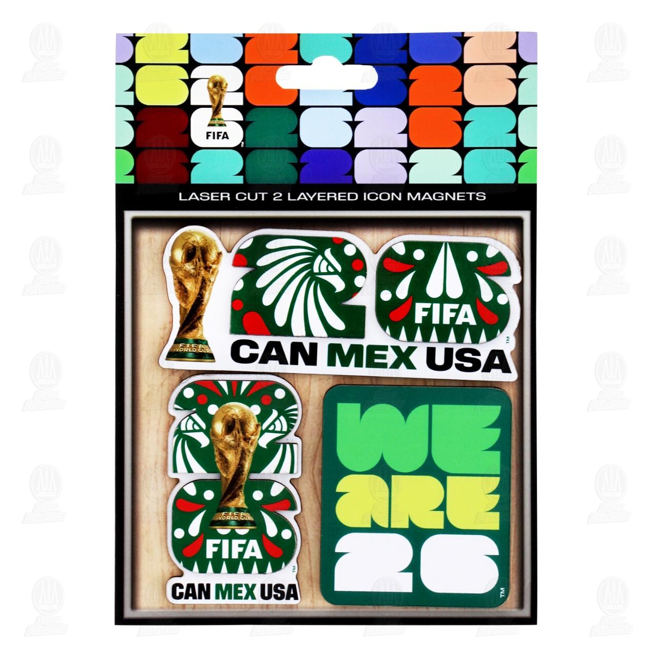 Set de Imanes Decorativos FIFA World Cup 26 Canad&aacute;, M&eacute;xico y Estados Unidos, 3 pzas. image number 0