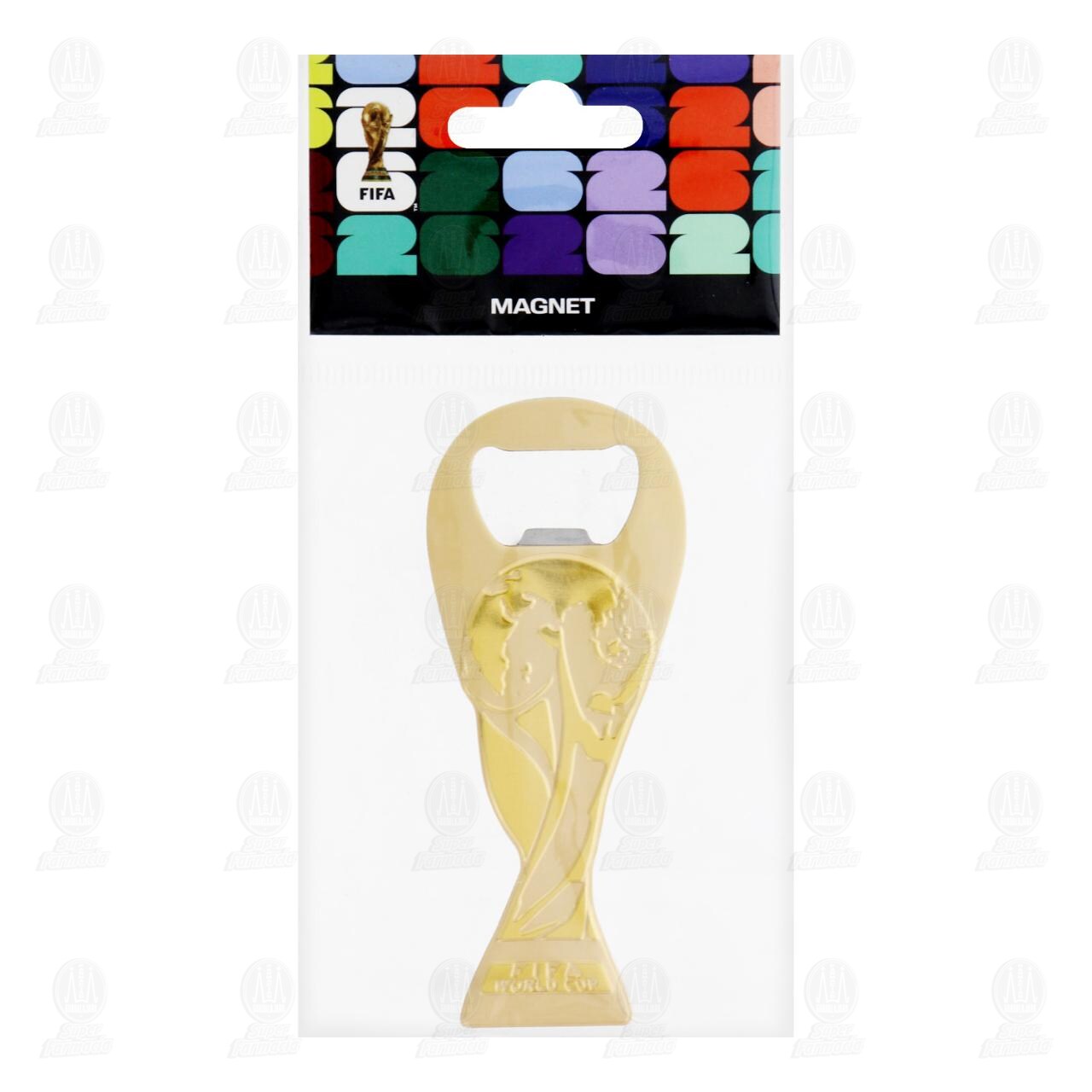 Destapador con Im&aacute;n FIFA World Cup 26 Trofeo Dorado, 1 pz. image number 0