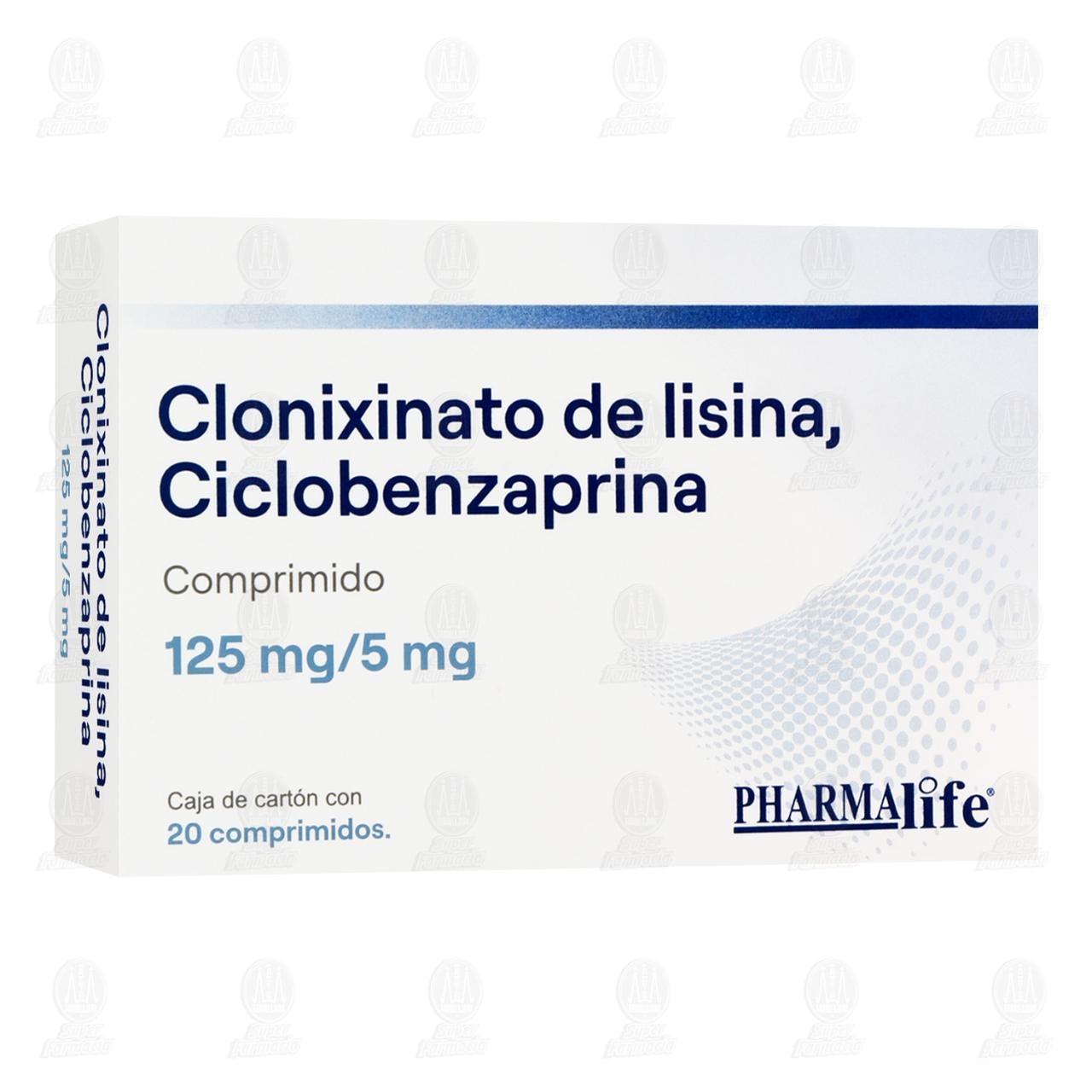 Clonixinato de Lisina, Ciclobenzaprina 125mg/5mg, 20 Comprimidos Pharmalife. image number 0