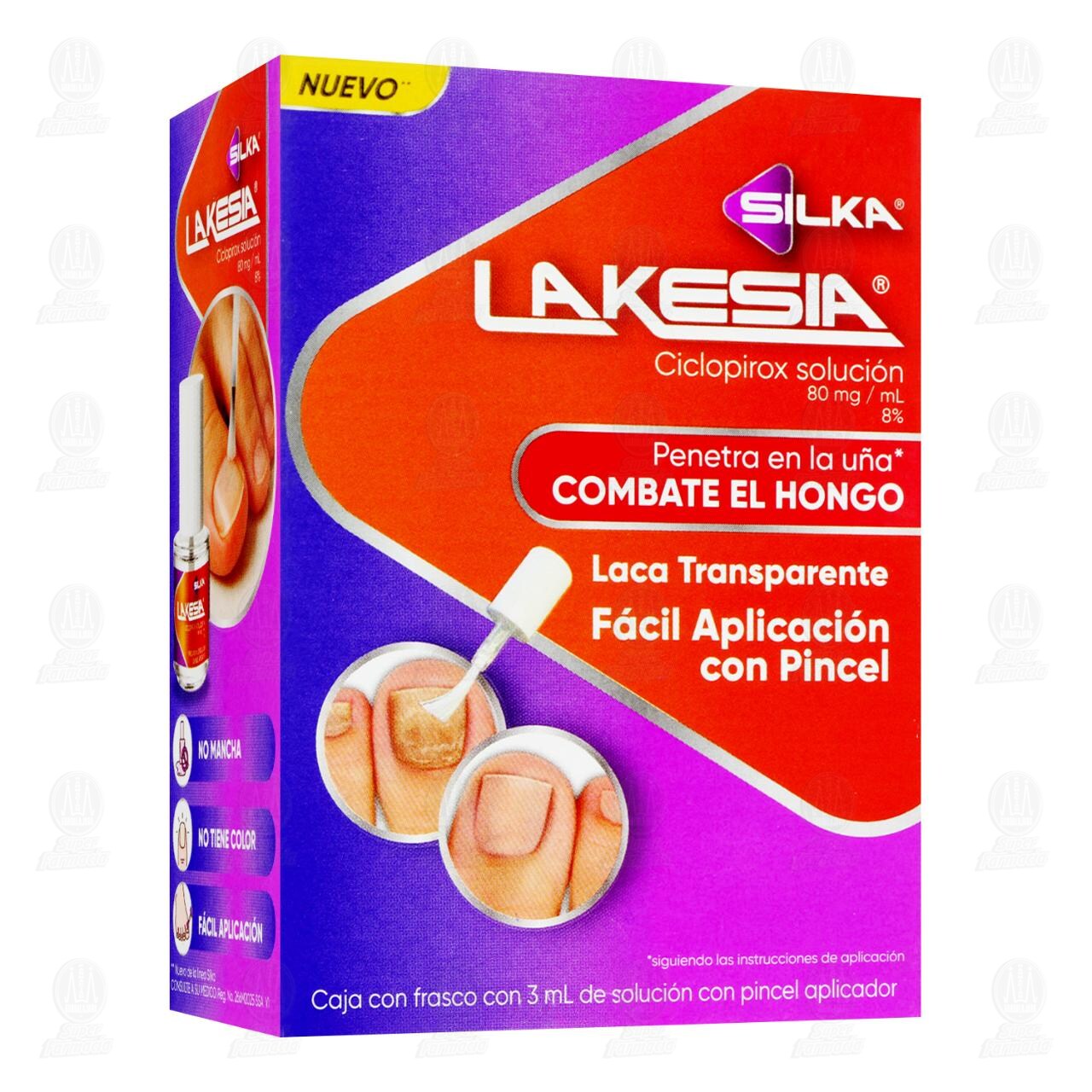 Lakesia Silka Soluci&oacute;n 8% 80mg/ml, 3 ml. image number 0