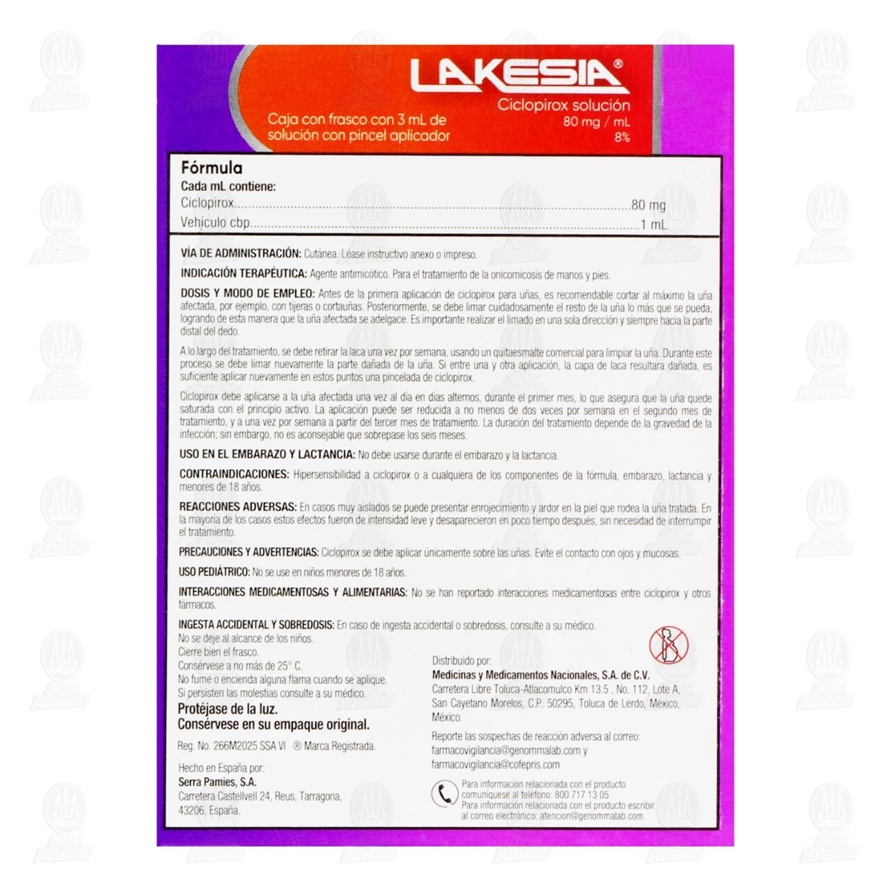 Lakesia Silka Soluci&oacute;n 8% 80mg/ml, 3 ml. image number 2
