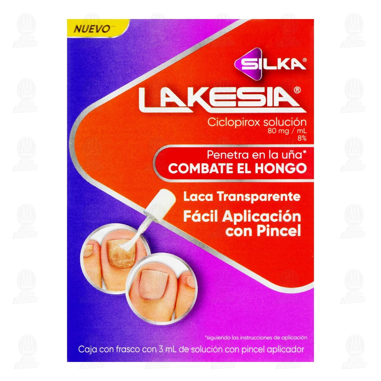 Lakesia Silka Soluci&oacute;n 8% 80mg/ml, 3 ml. image number 1