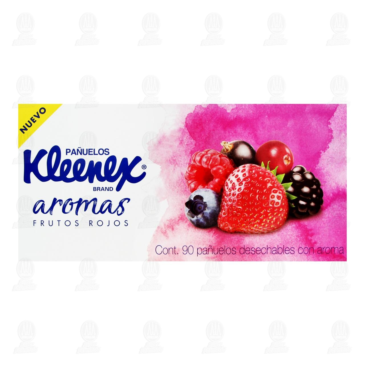 Pa&ntilde;uelos Kleenex Aromas Frutos Rojos, 90 pzas. image number 1