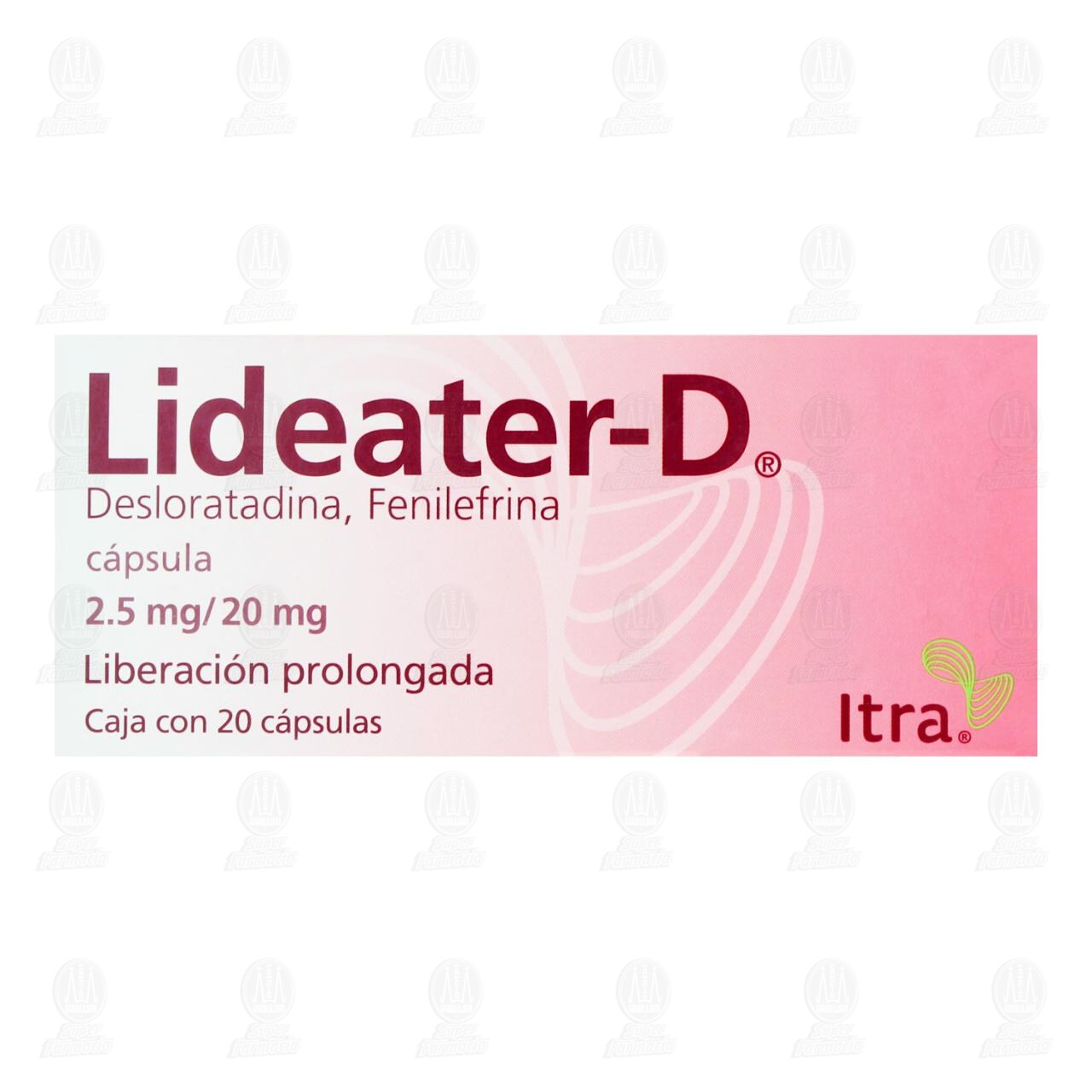 Lideater-D 2.5mg/20mg, 20 C&aacute;psulas. image number 1