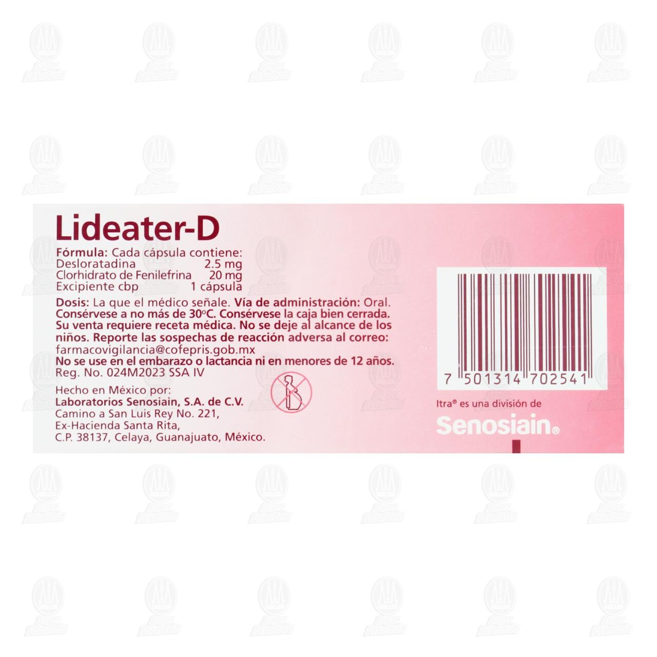 Lideater-D 2.5mg/20mg, 10 C&aacute;psulas. image number 2