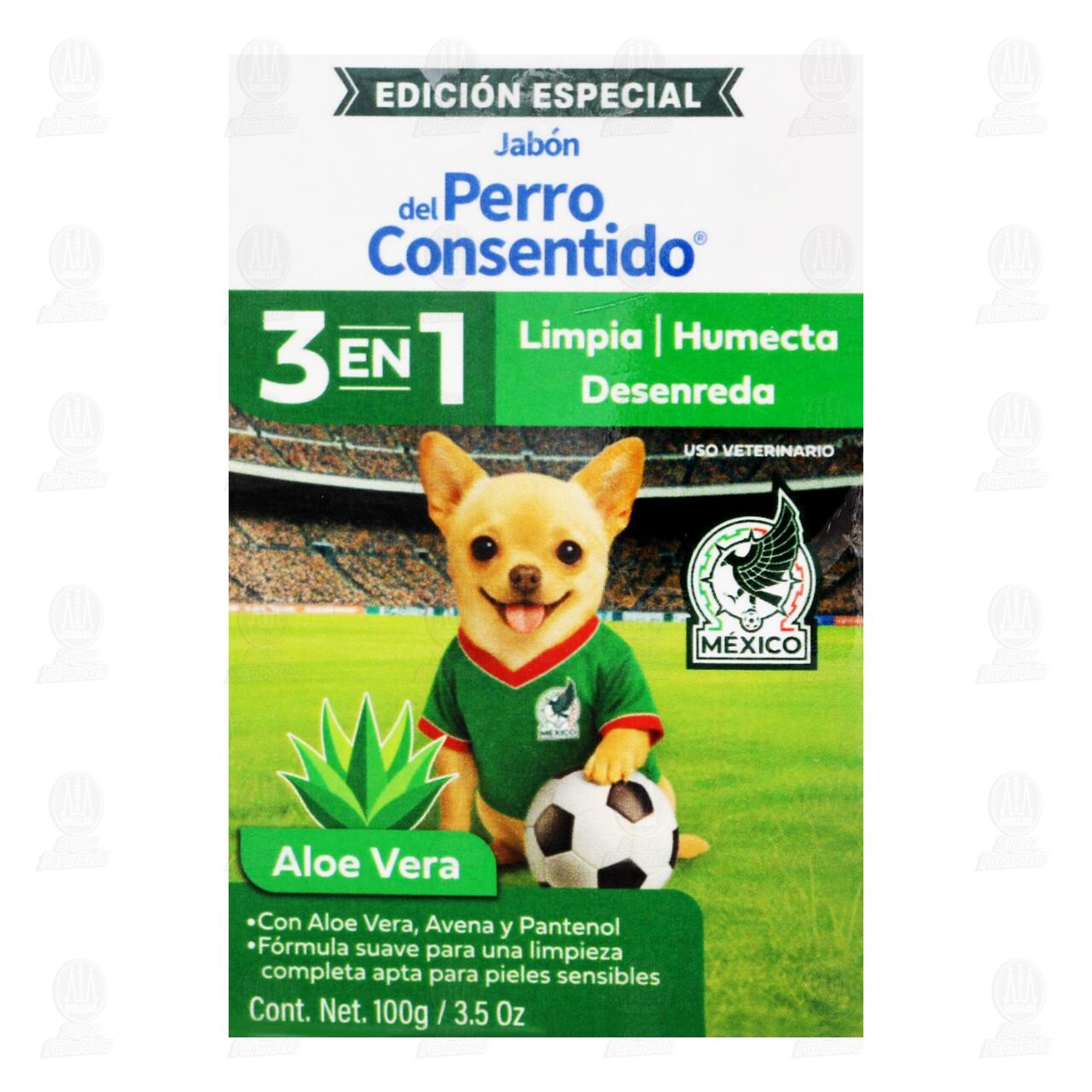 Jab&oacute;n 3 en 1 del Perro Consentido Aloe Vera, 100 gr. image number 1