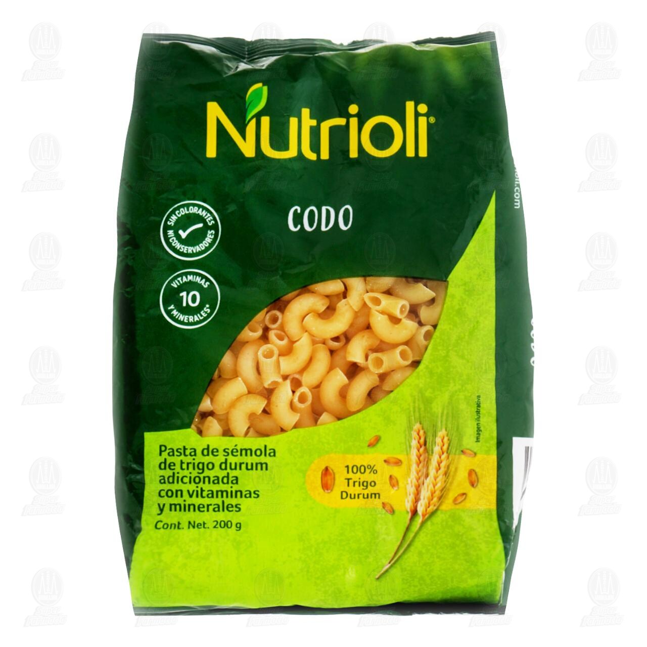 Pasta de S&eacute;mola de Trigo Durum Nutrioli Codo, 200 gr. image number 0