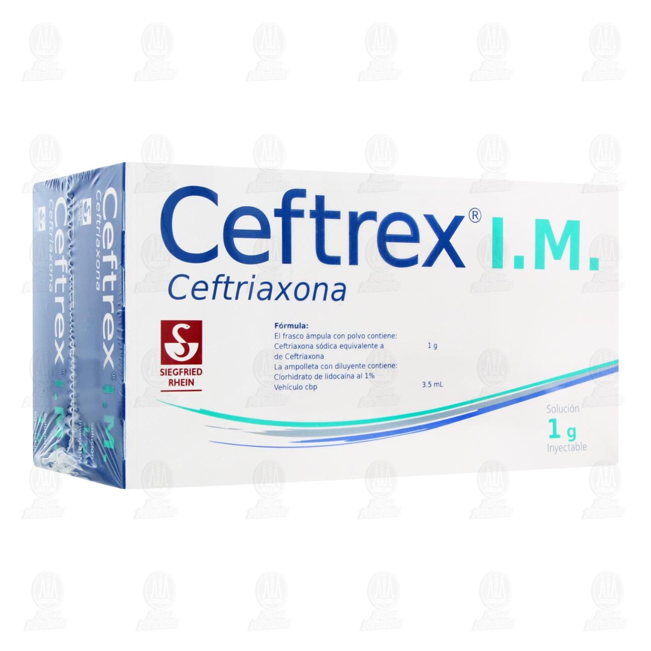 Pack Ceftrex I.M. Soluci&oacute;n Inyectable 1 gr, 2 pzas. image number 0