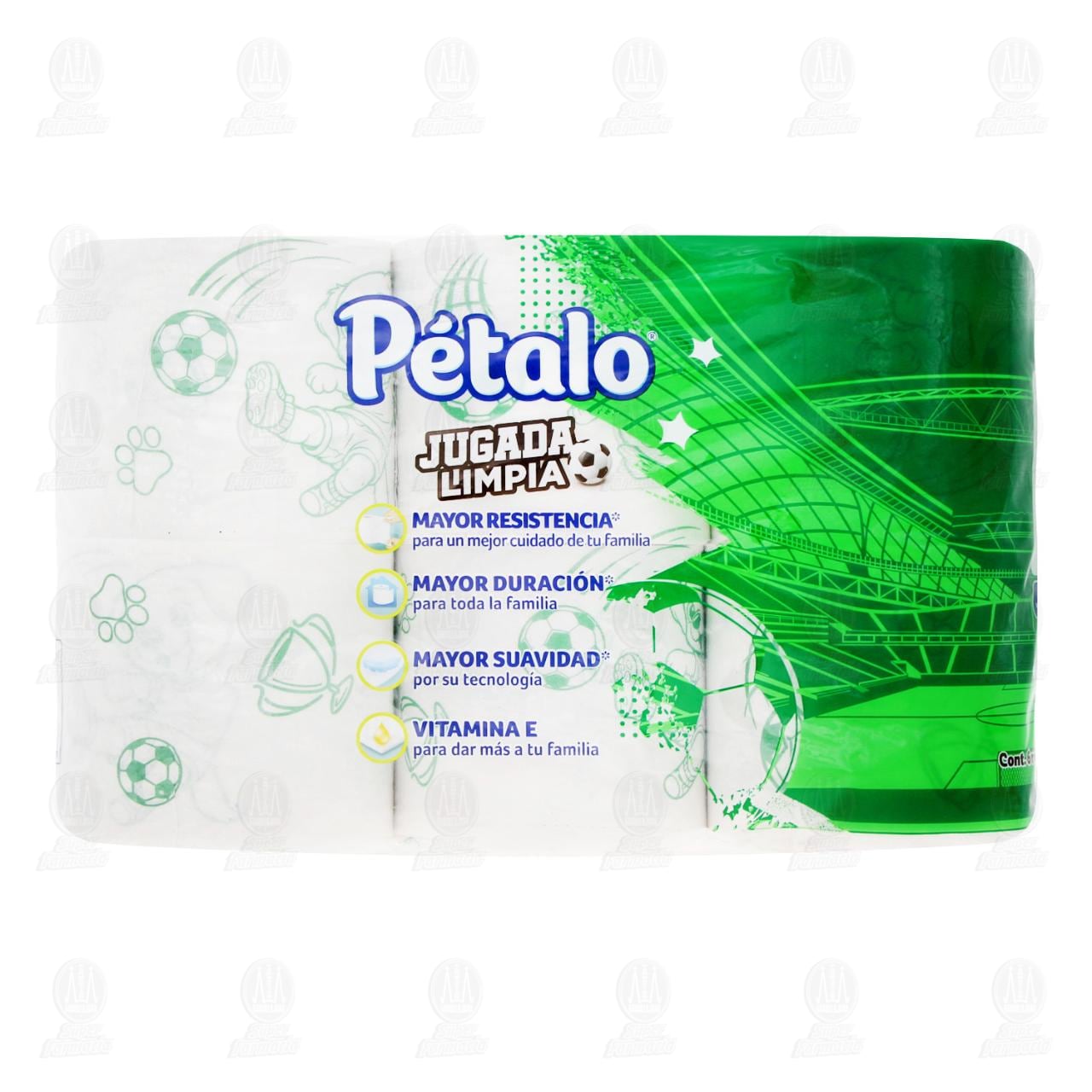 Papel Higi&eacute;nico P&eacute;talo Jugada Limpia, 6 pzas. image number 2