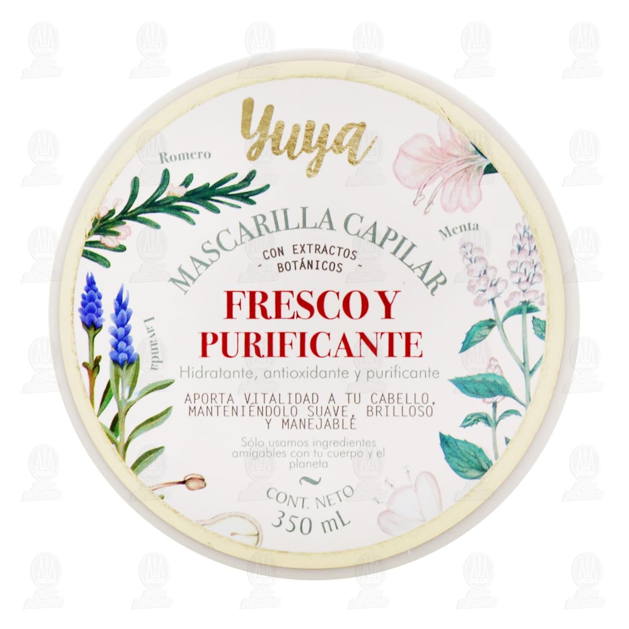 Mascarilla Capilar Yuya Fresco y Purificante con Extractos Bot&aacute;nicos, 350 ml. image number 0