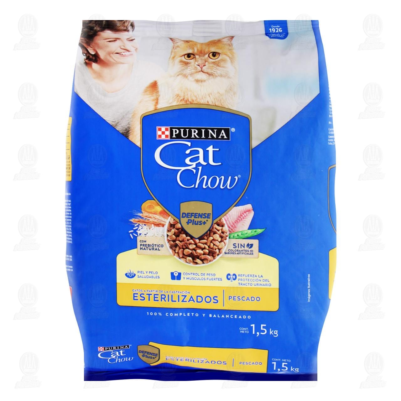 Purina Cat Chow Defense Plus+ Pescado para Gatos Esterilizados, 1.5 kg.