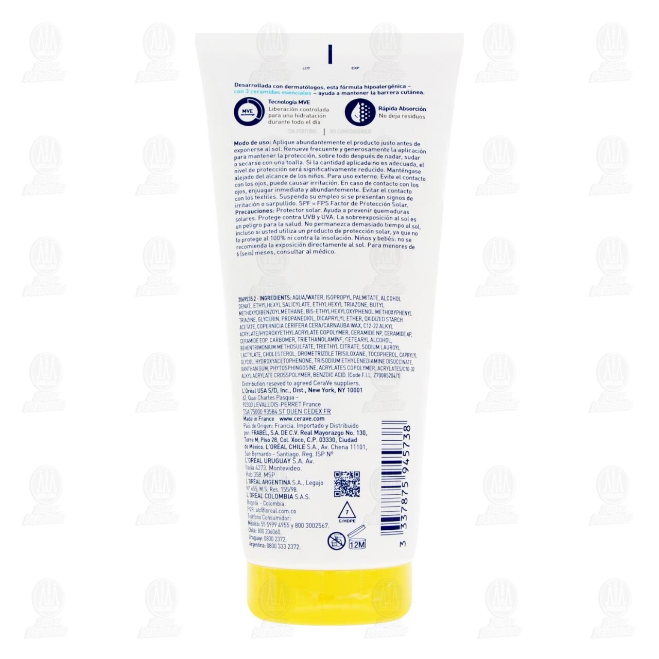 CeraVe Loci&oacute;n Protectora Invisible Hidratante SPF 50+, 177 ml. image number 1