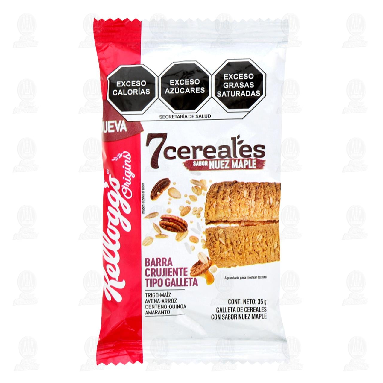 Barra Crujiente Tipo Galleta Kellogg?s Origins 7 Cereales Sabor Nuez Maple, 35 gr. image number 0