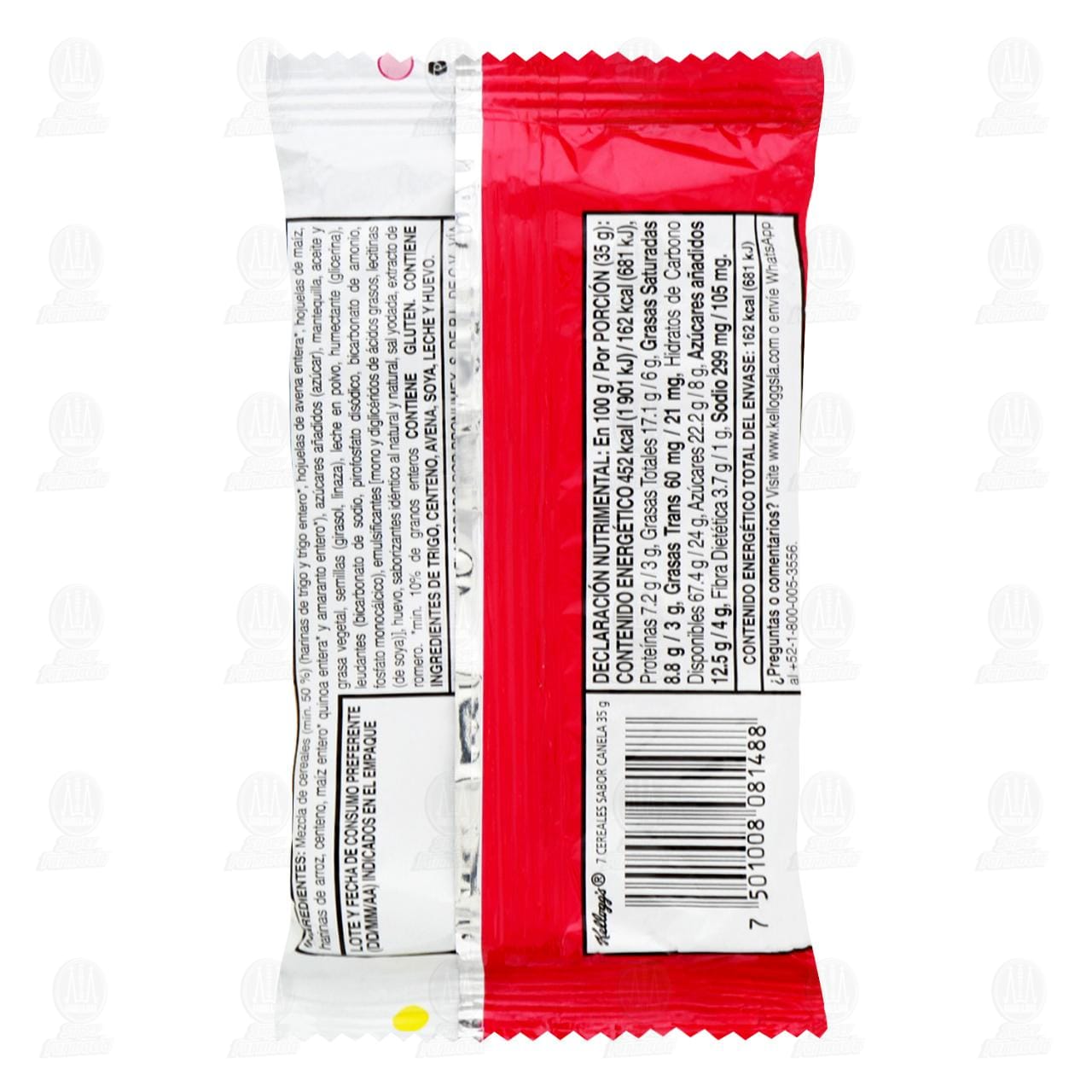 Barra Crujiente Tipo Galleta Kellogg's Origins 7 Cereales Sabor Canela, 35 gr. image number 1