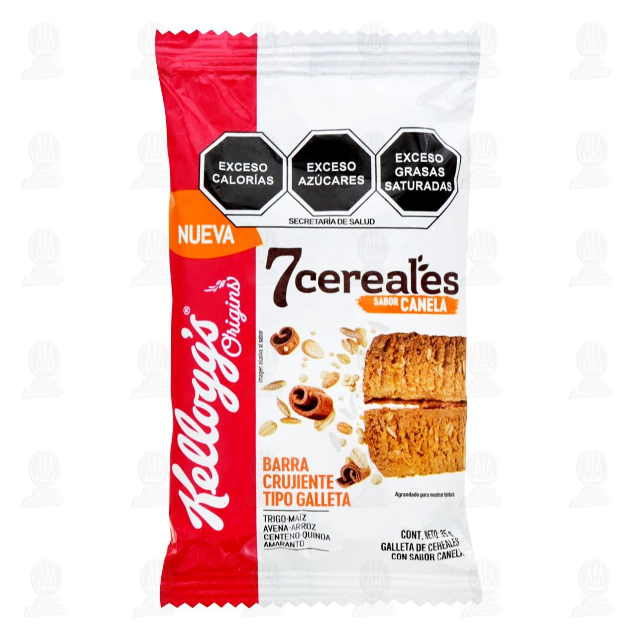 Barra Crujiente Tipo Galleta Kellogg's Origins 7 Cereales Sabor Canela, 35 gr. image number 0