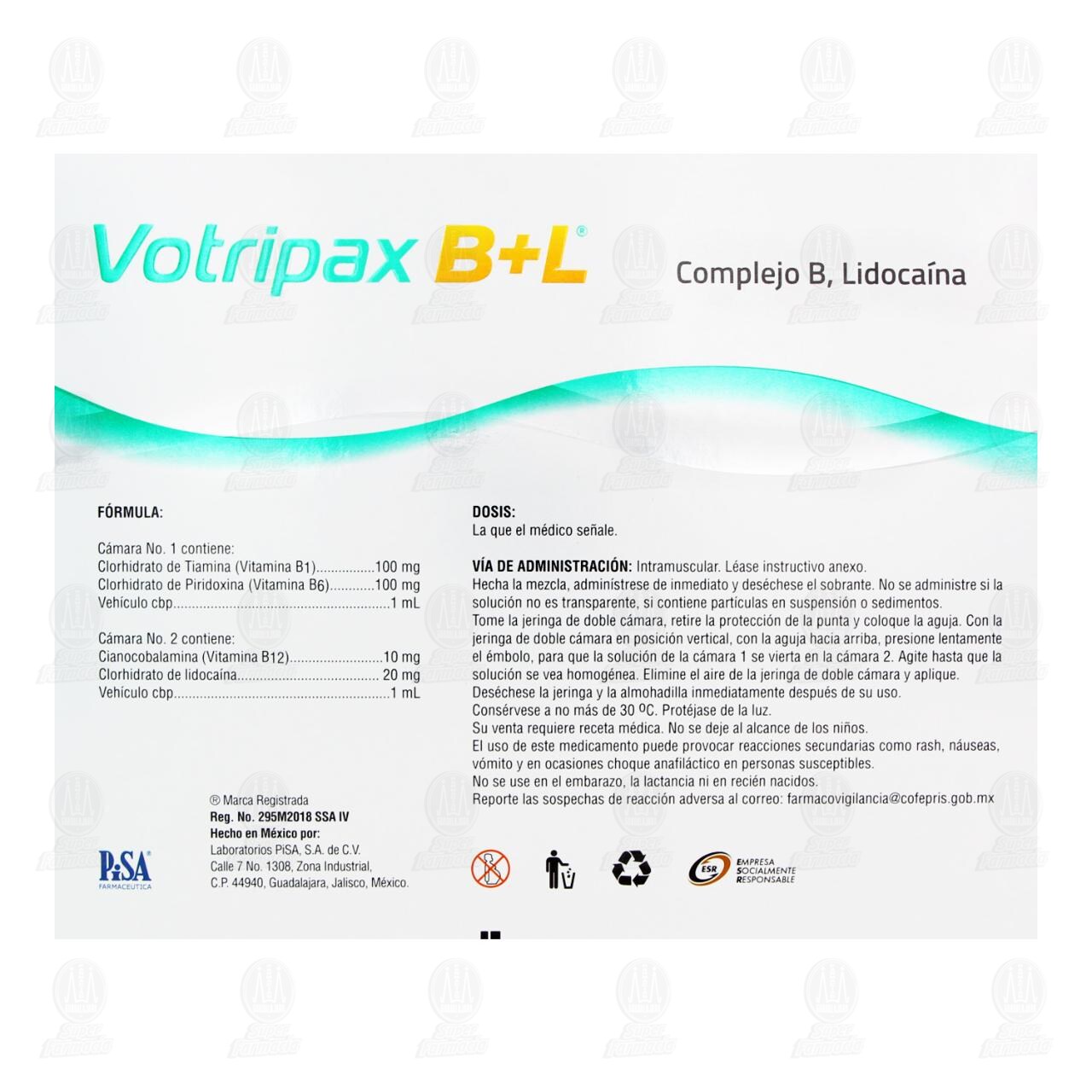 Votripax B+L Soluci&oacute;n Inyectable, 5 Jeringas Prellenadas de Doble C&aacute;mara con 2 ml. image number 2