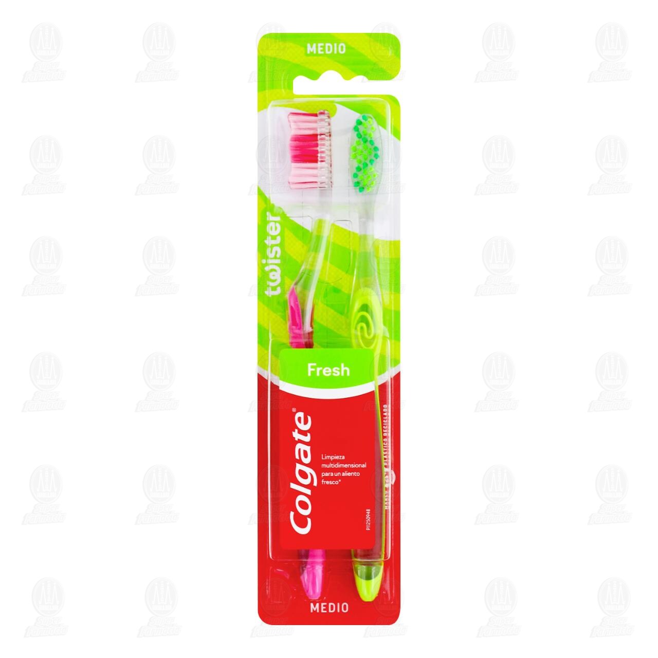 Cepillo Dental Colgate Twister Fresh Medio, 2 pzas. image number 0