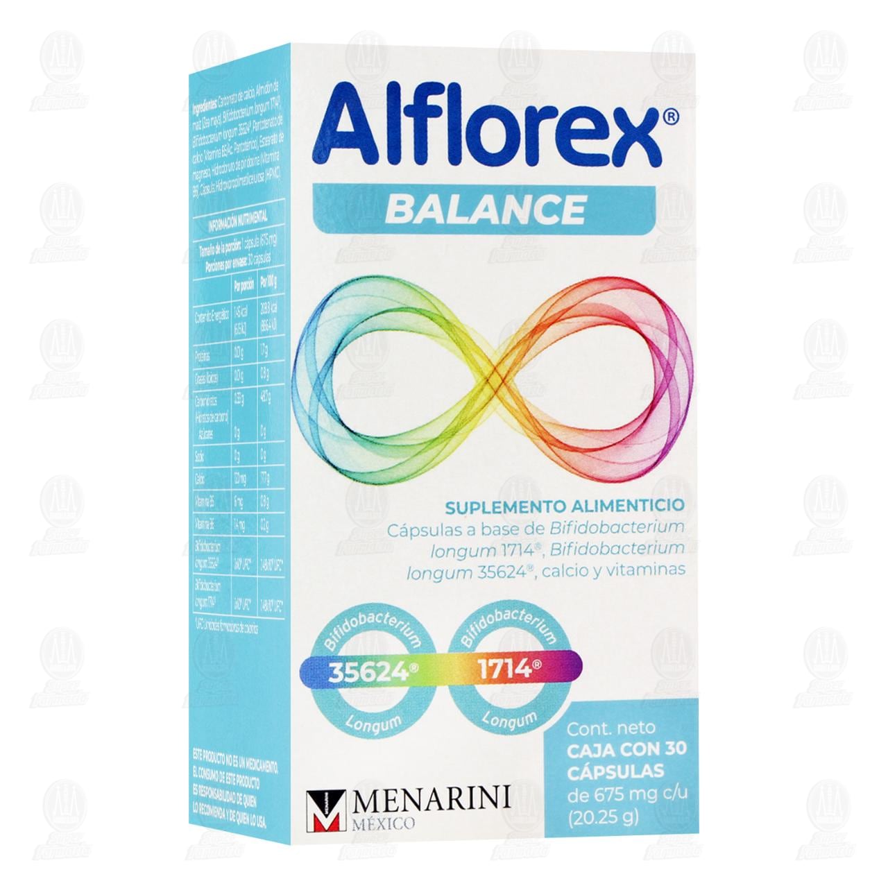 Alflorex Balance, 30 C&aacute;psulas de 675 mg c/u.
