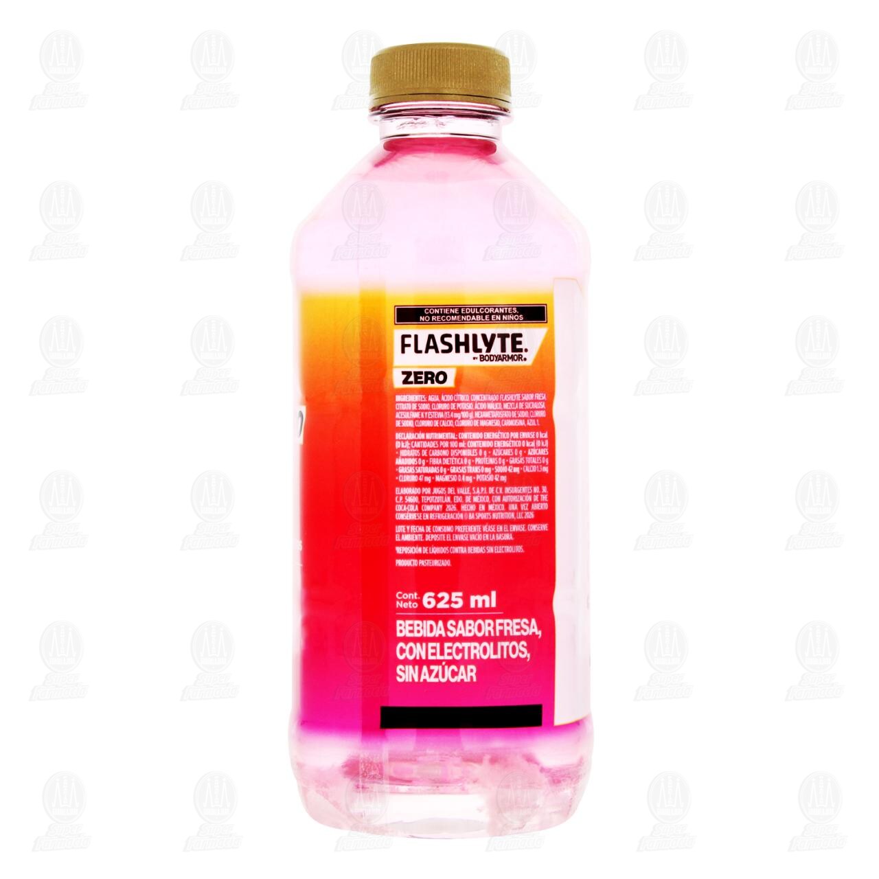 Bebida Flashlyte Zero Sabor Fresa, 625 ml. image number 2