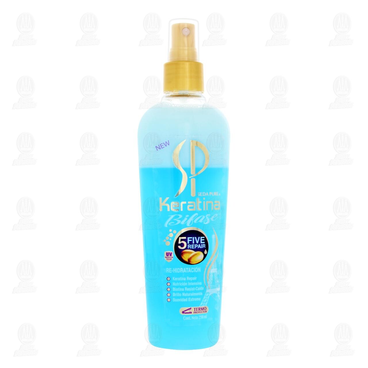 Keratina Bifase Seda Pure Re-Hidrataci&oacute;n Termo Protector, 250 ml. image number 0