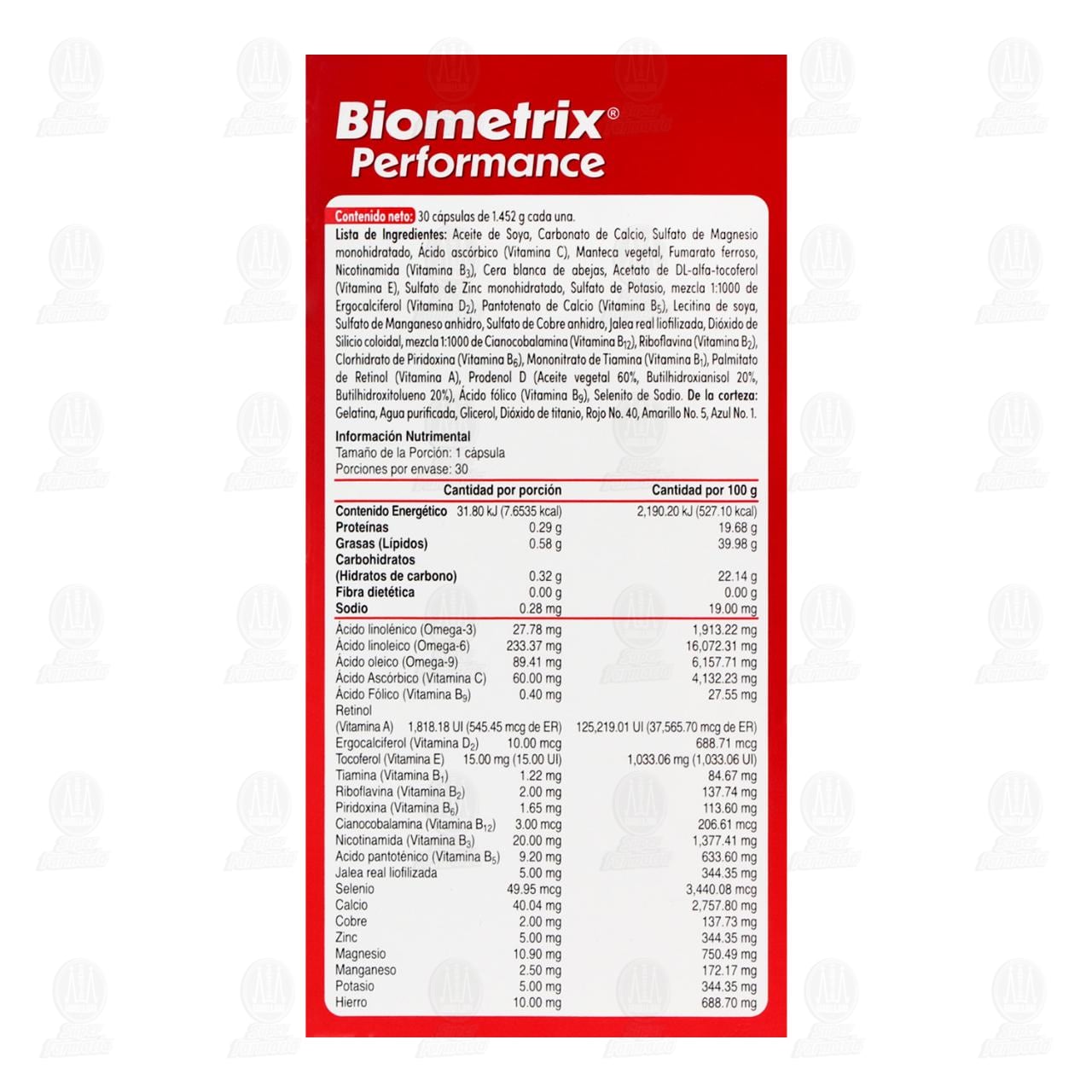 Biometrix Performance, 30 C&aacute;psulas. image number 2