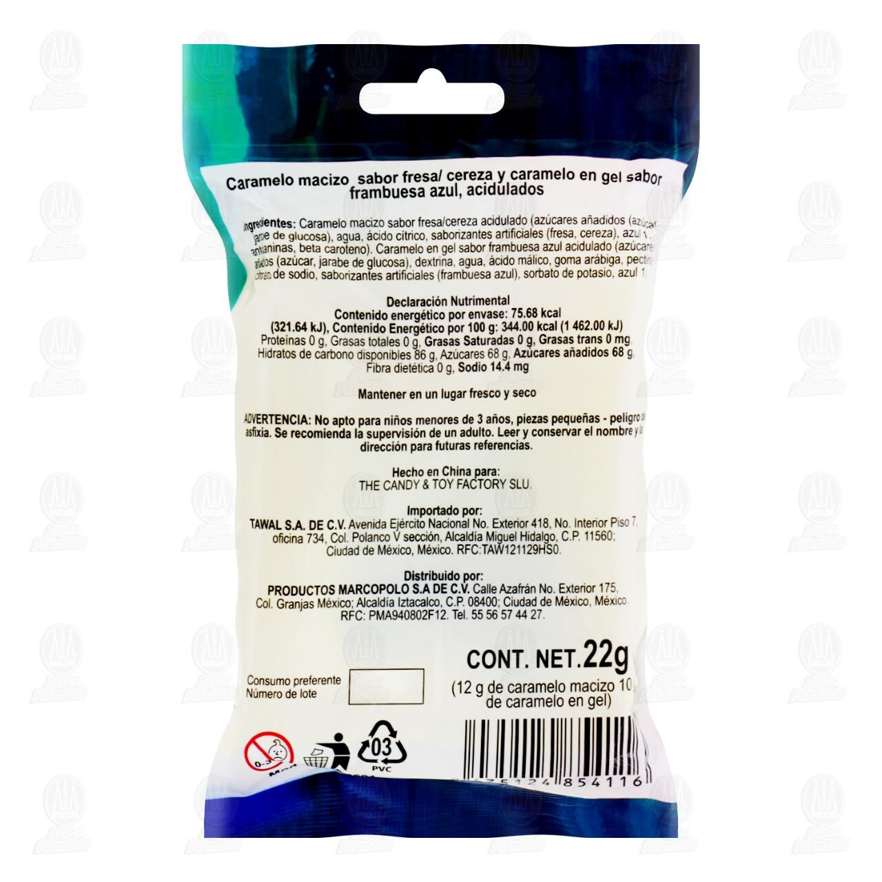 Caramelo Macizo Paint Roll Ipop Sabores Frutales, 22 gr. image number 1