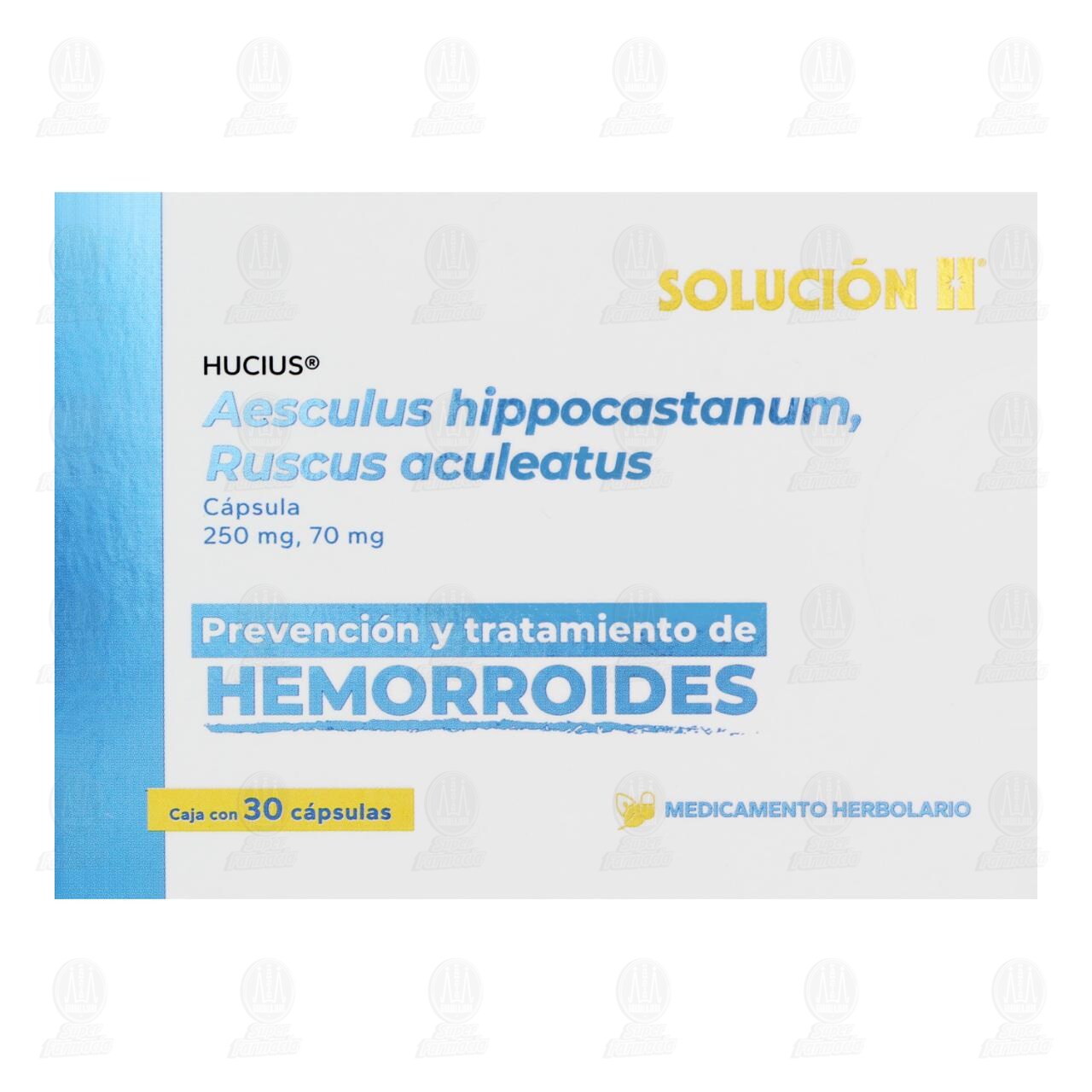 Hucius 250mg/70mg, 30 C&aacute;psulas. image number 1