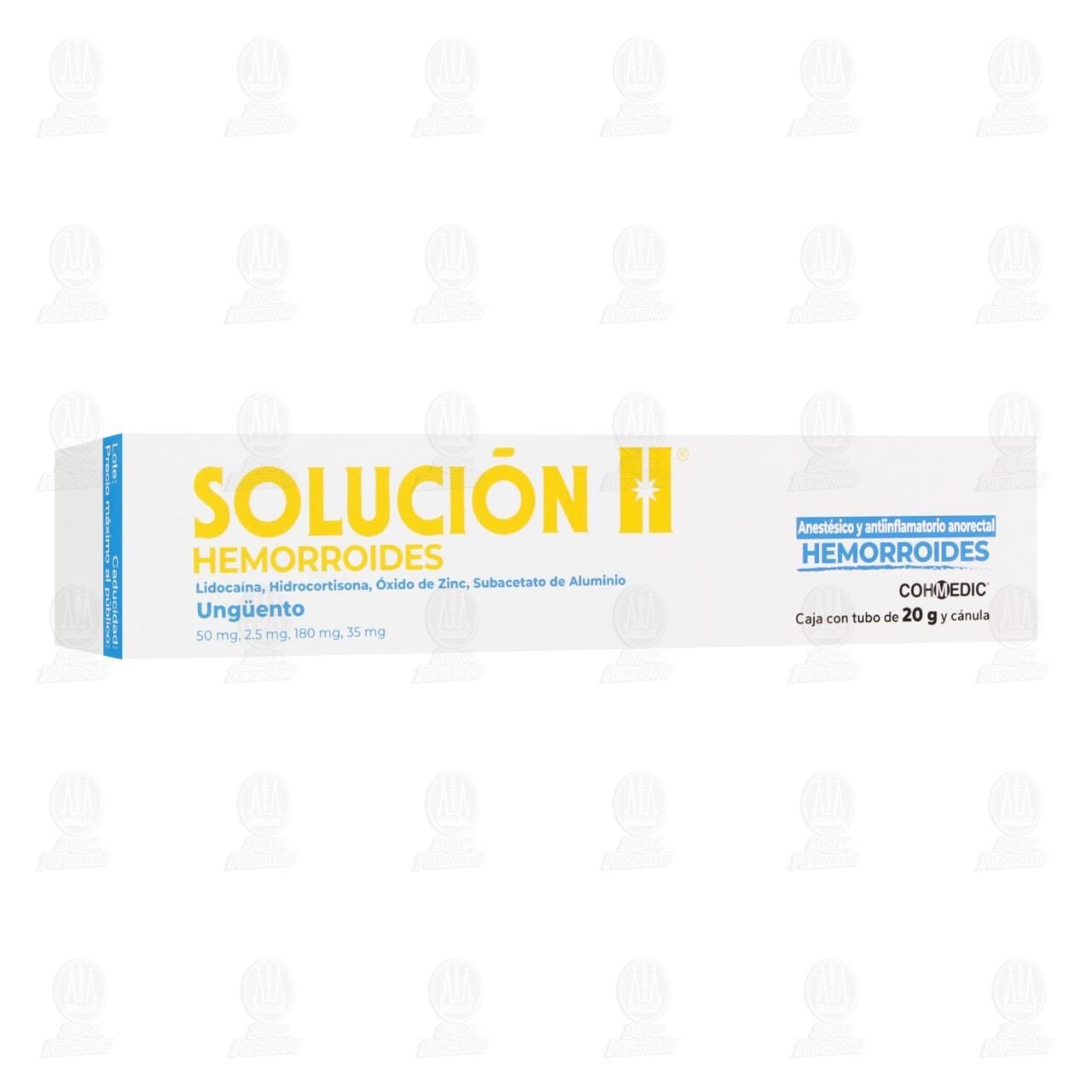 Soluci&oacute;n H Hemorroides Ung&uuml;ento 50mg/2.5mg/180mg/35mg, 20 Gr y C&aacute;nula. image number 0