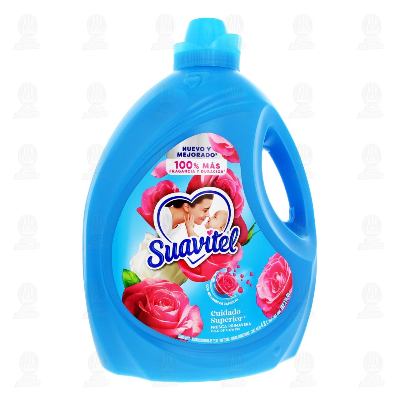 Suavizante de Telas Suavitel Cuidado Superior Fresca Primavera, 4.8 l.
