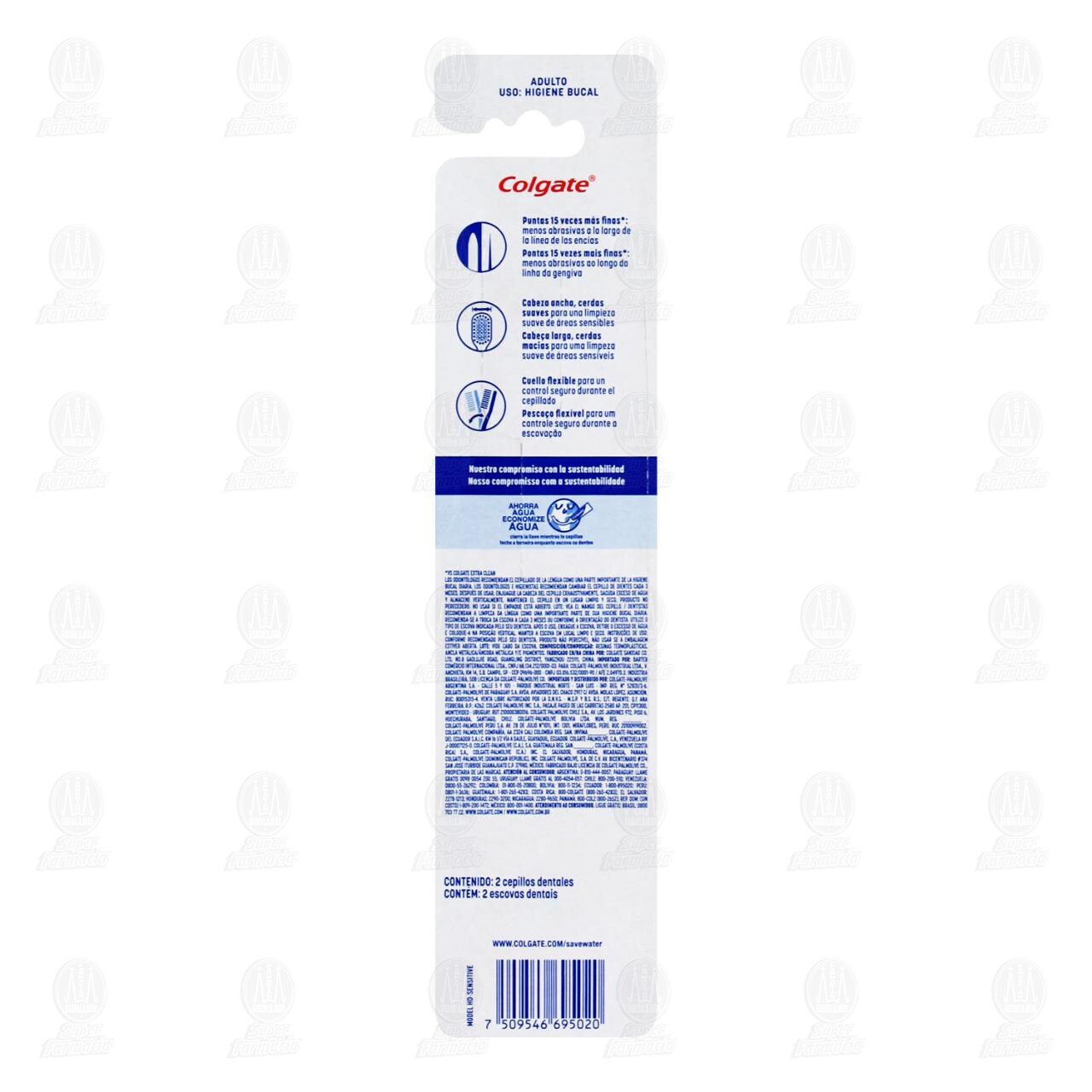 Cepillo Dental Colgate ProCuidado Sensitive Extra Suave, 2 pzas. image number 1