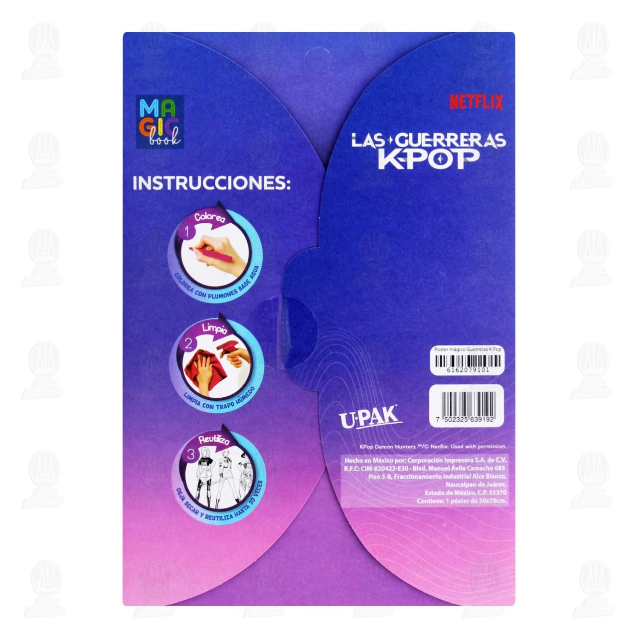 P&oacute;ster M&aacute;gico U-Pak Las Guerreras K-Pop Reutilizable, 1 pz. image number 1