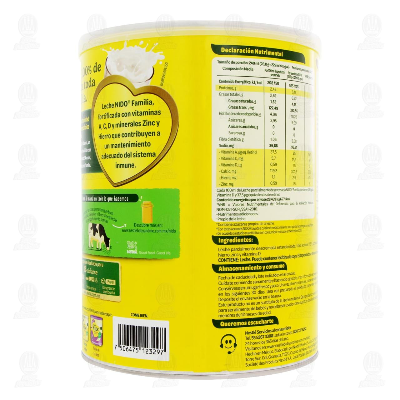 Leche Descremada Nido Familia en Polvo, 1.56 kg. image number 2