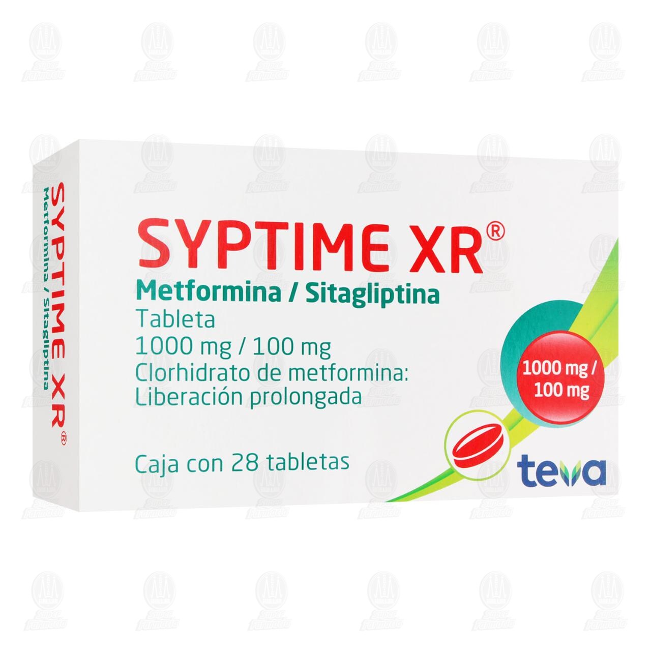Syptime XR 1000mg/100mg, 28 Tabletas.